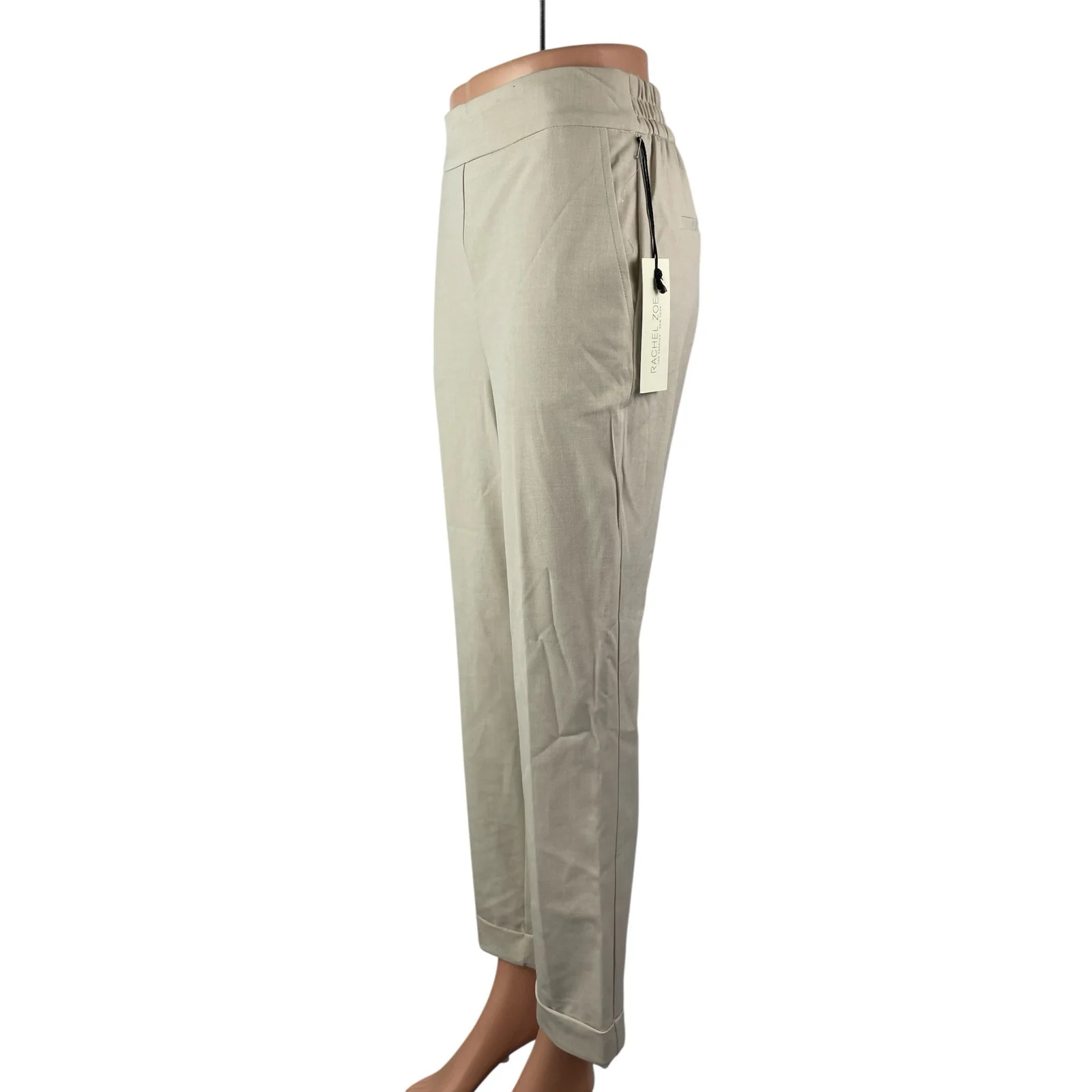 NEW Rachel Zoe Women's Gray High Waisted Straight Leg Trousers Pants Size S - Image 3