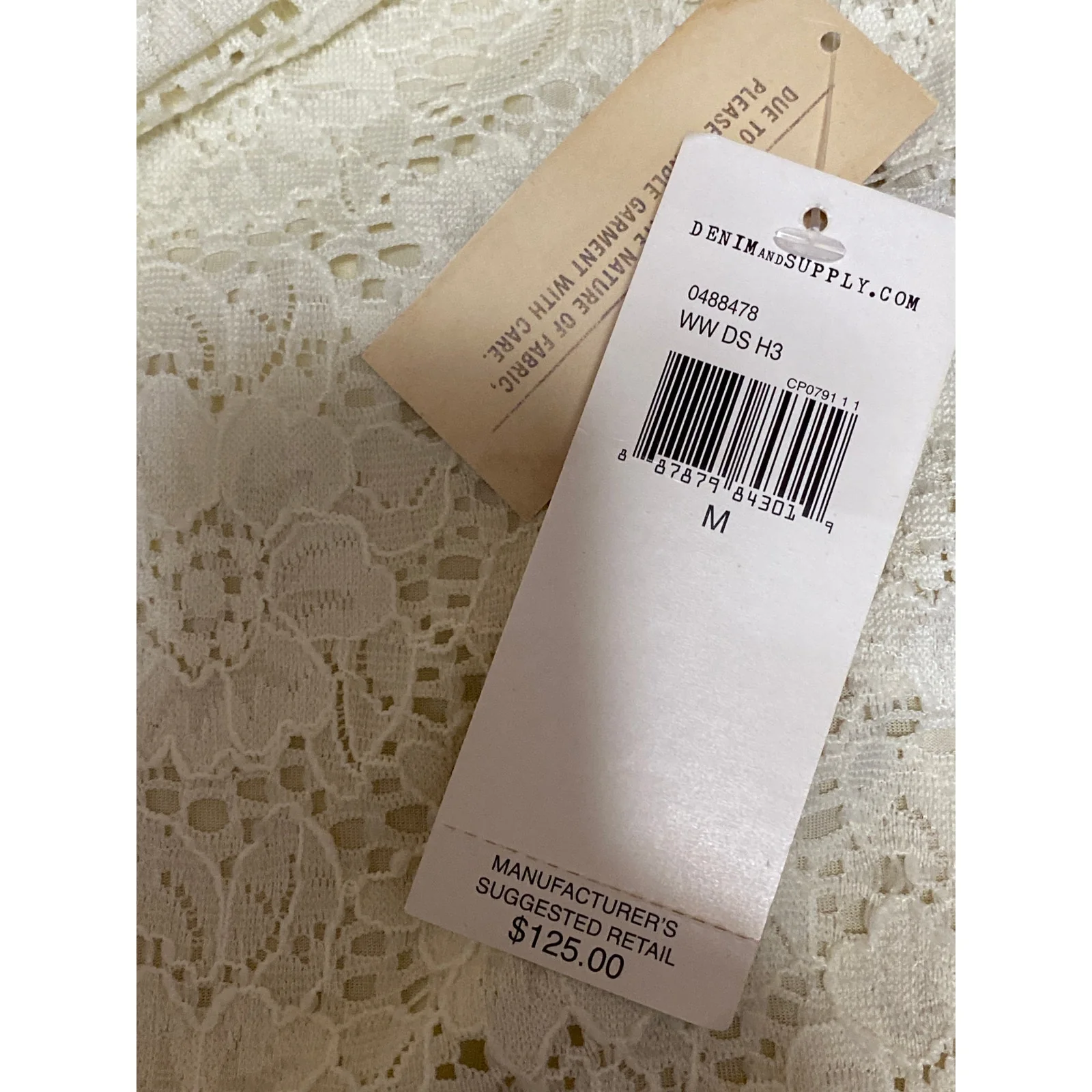 NEW Ralph Lauren Denim & Supply White Floral Lace Embroidered Mini Shift Dress M - Image 5