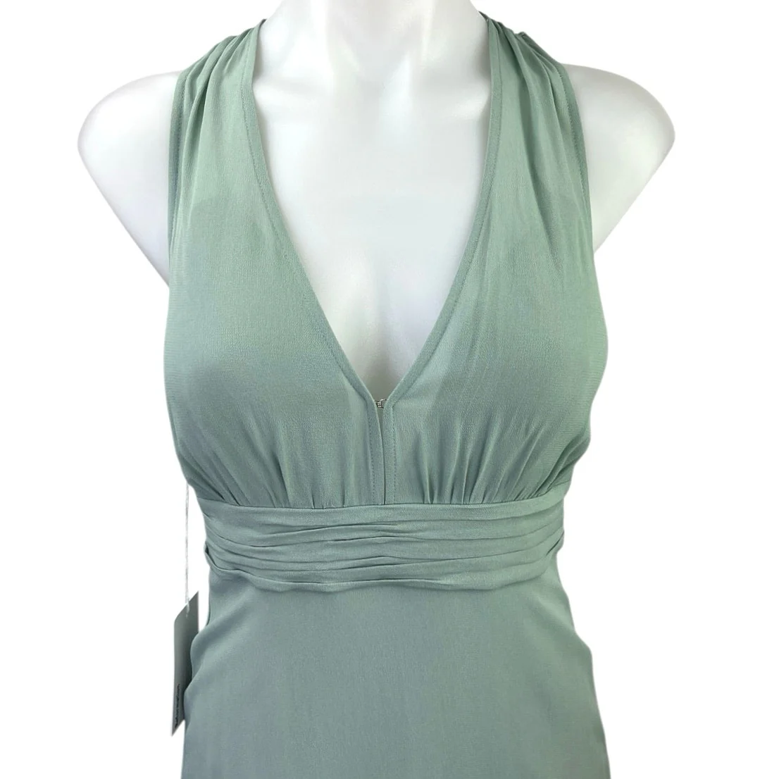 NEW Reformation Green Rosalind Halter Plunge V Cocktail A Line Maxi Dress Size 2 - Image 7