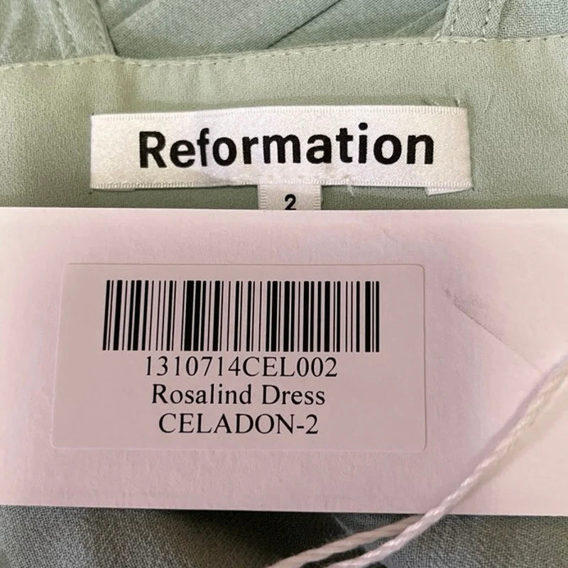 NEW Reformation Green Rosalind Halter Plunge V Cocktail A Line Maxi Dress Size 2 - Image 8