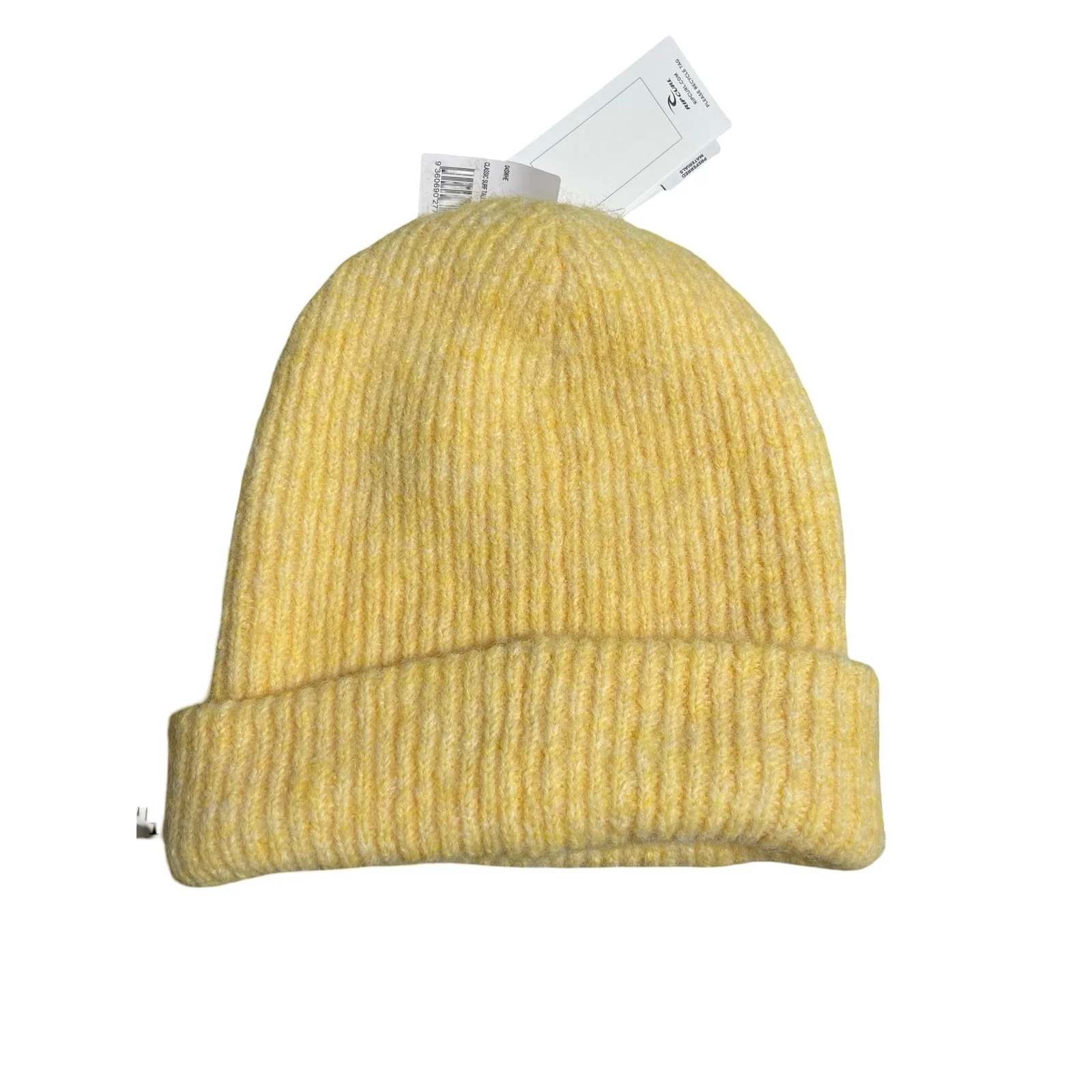NEW Ripcurl Classic Surf Tall Women's Yellow Wool Rib Knit Bonnet Beanie OS - Image 2