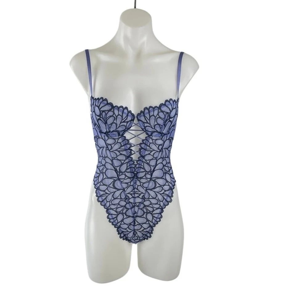 NEW Savage X Fenty Savage Not Sorry Floral Underwire Lace Teddy Cami Lingerie XS