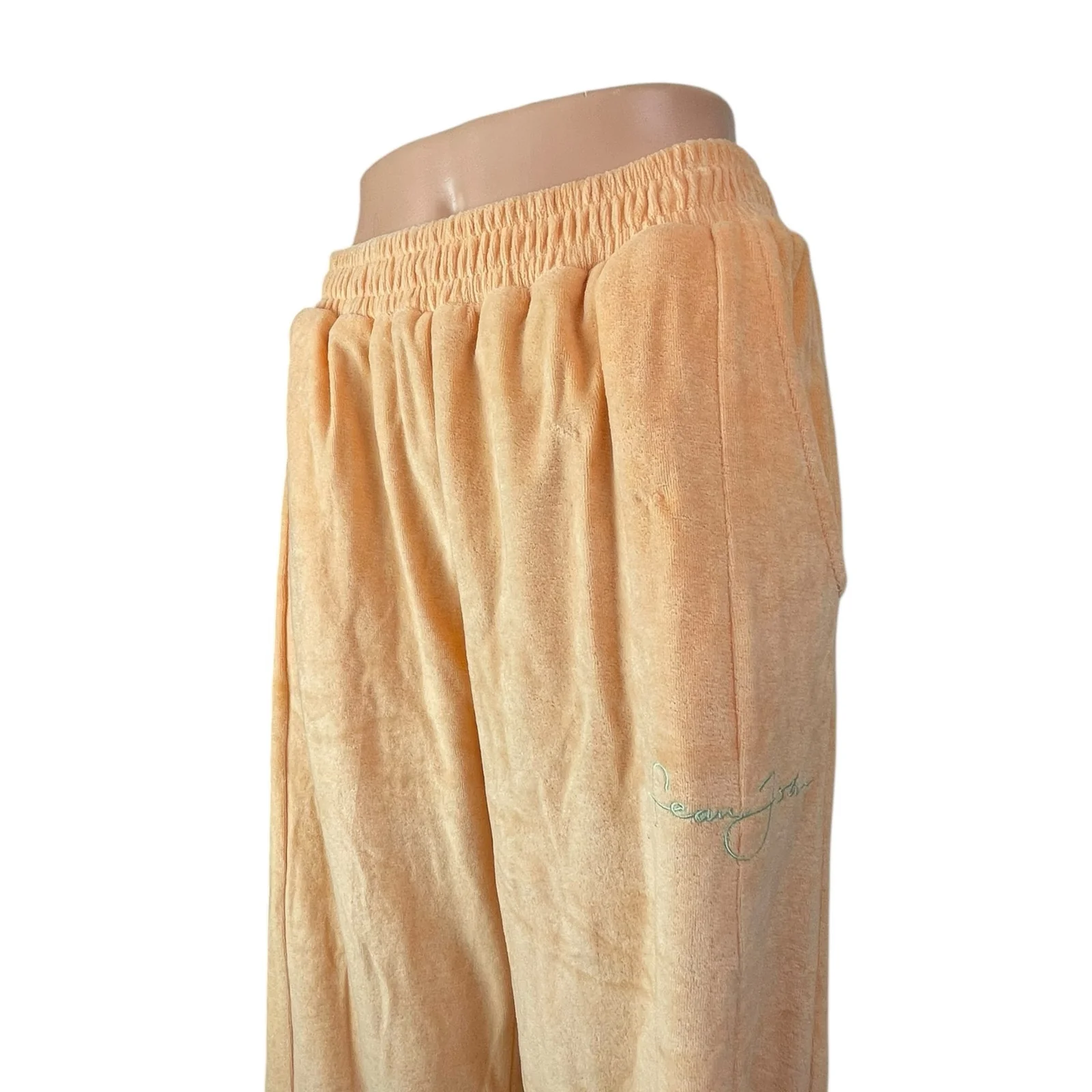 NEW Sean John x Missguided Womens Coral Velvet Velour Track Sweat Pants Size 8 - Image 3