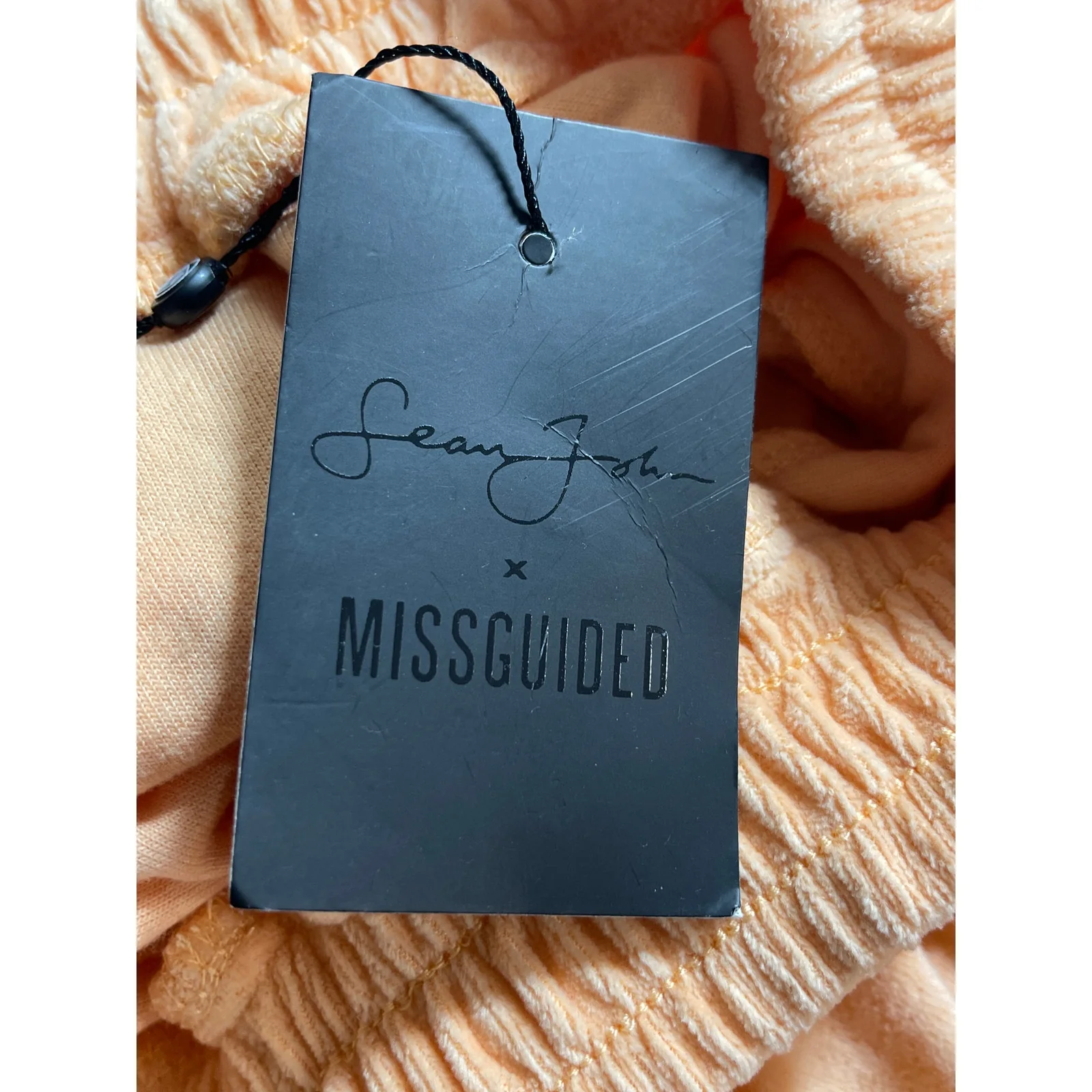 NEW Sean John x Missguided Womens Coral Velvet Velour Track Sweat Pants Size 8 - Image 4