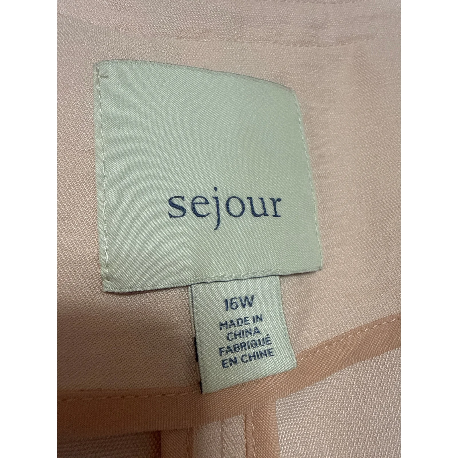 NEW Sejour Womens Pink Long Sleeve Midi Open Front Duster Trench Coat Jacket 16W - Image 5