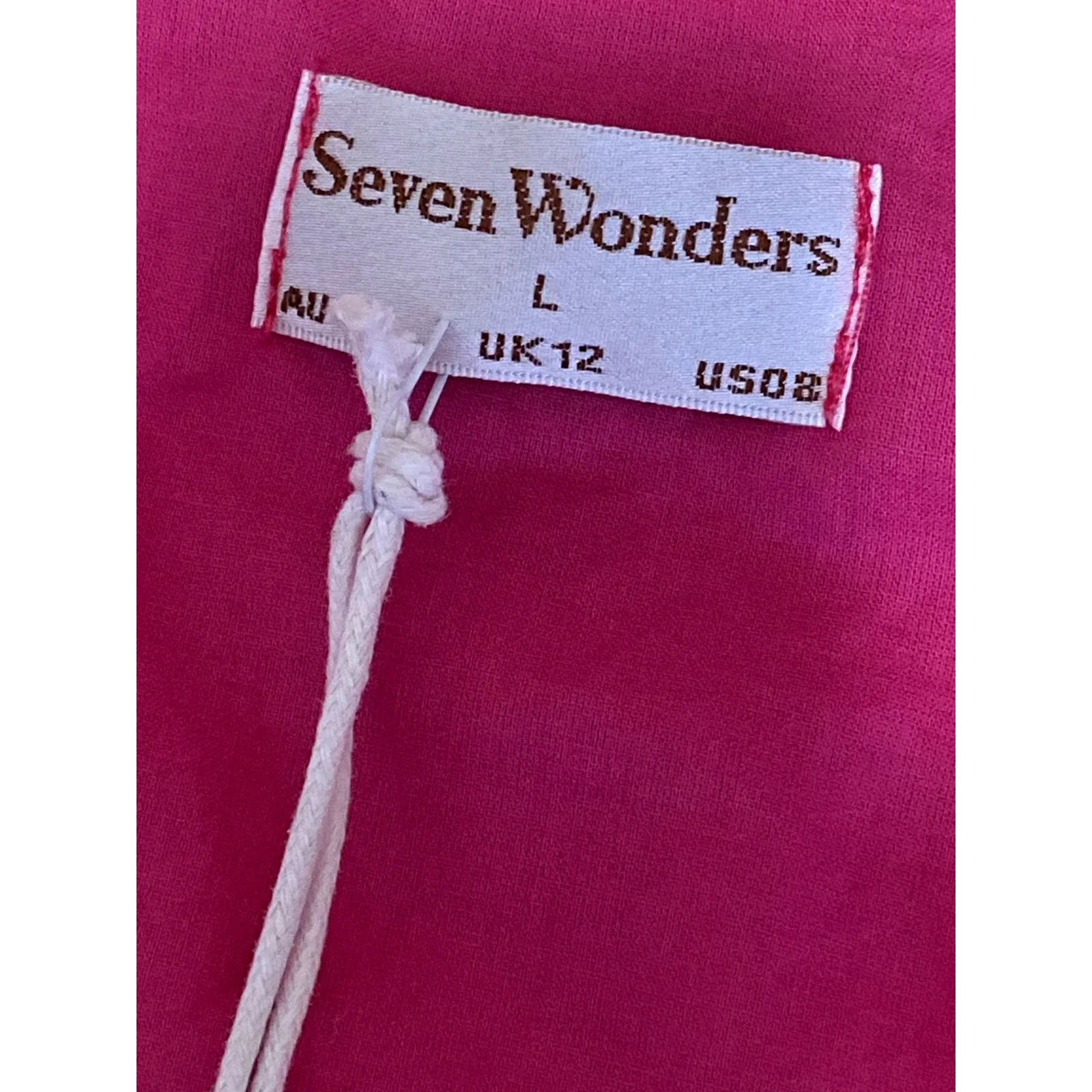 NEW Seven Wonders Pink Sleeveless Deep V Neck Ruched Tank Blouse Top Size L - Image 4