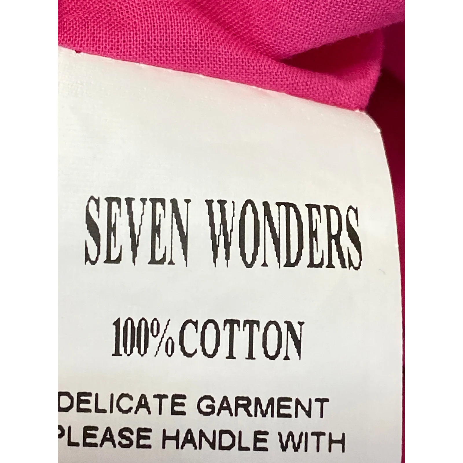 NEW Seven Wonders Pink Sleeveless Deep V Neck Ruched Tank Blouse Top Size L - Image 5