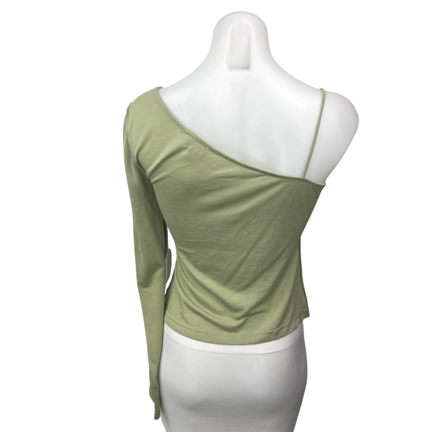 NEW Song of Style Green One Shoulder Patchwork Pullover Casual Blouse Top Size S - Image 2