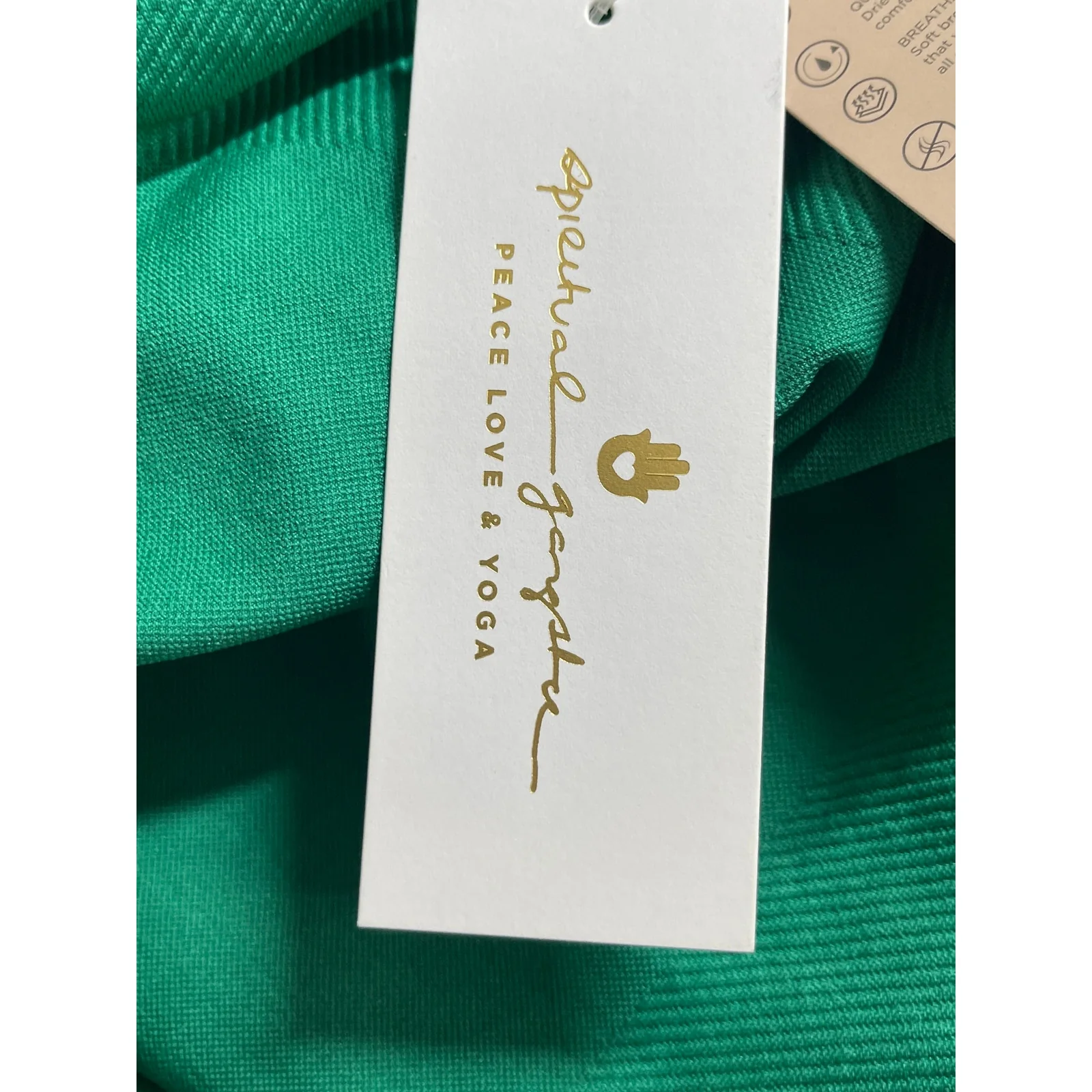 NEW Spiritual Gangster Women's Green High Rise Yoga Athletic Leggings Pants M/L - Image 10