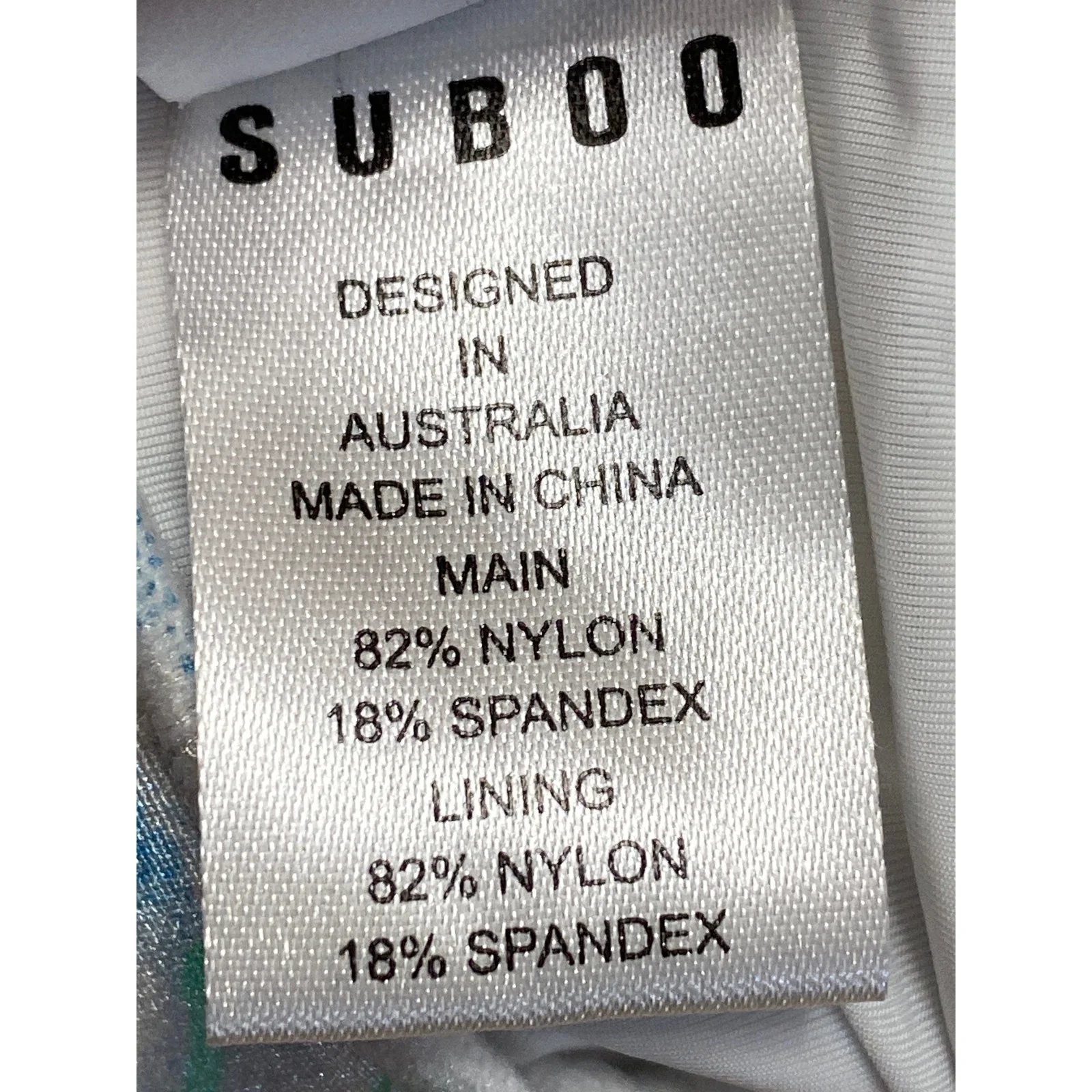 NEW Suboo Blue Marble Print Two Piece Crossback Bikini Swimsuit Swimwear Size OS - Image 3