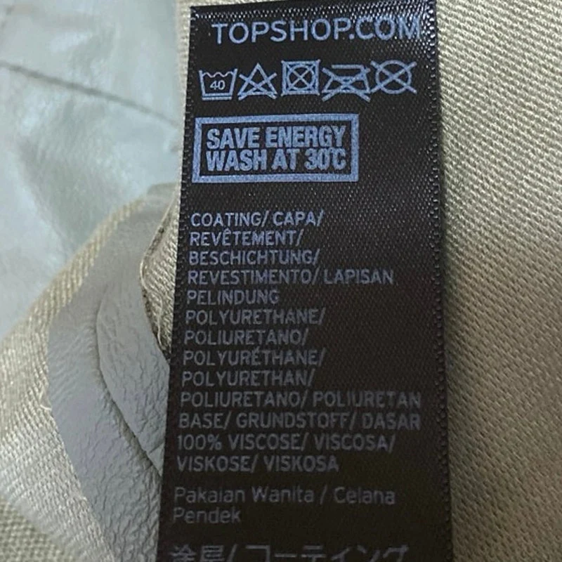 NEW Topshop Women's Green Faux Leather Vegan High Rise Paperbag Shorts Size 4 - Image 5