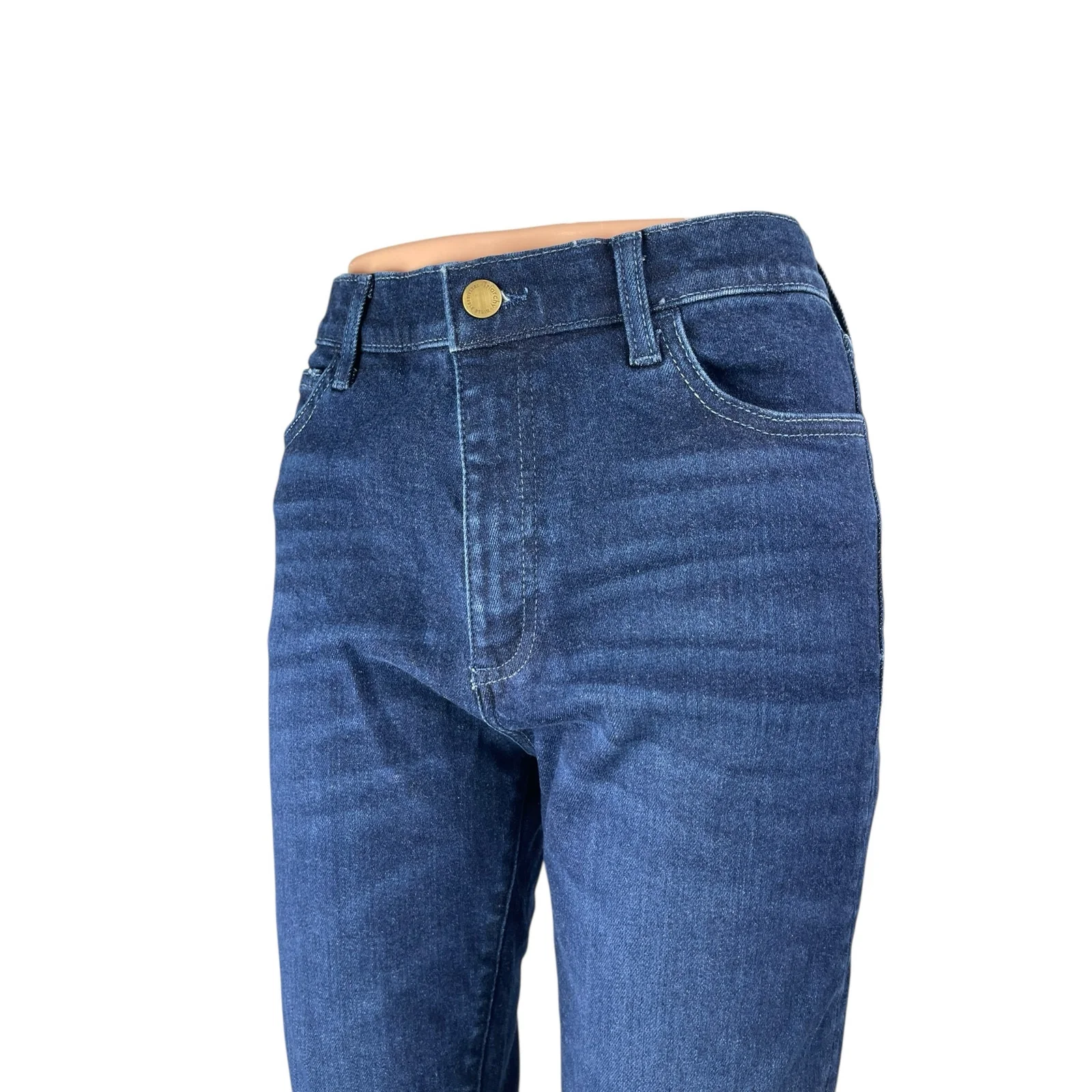 NEW Triarchy Women's Blue High Waist Slim Fit Skinny Leg Denim Jeans Pants Sz 29 - Image 3