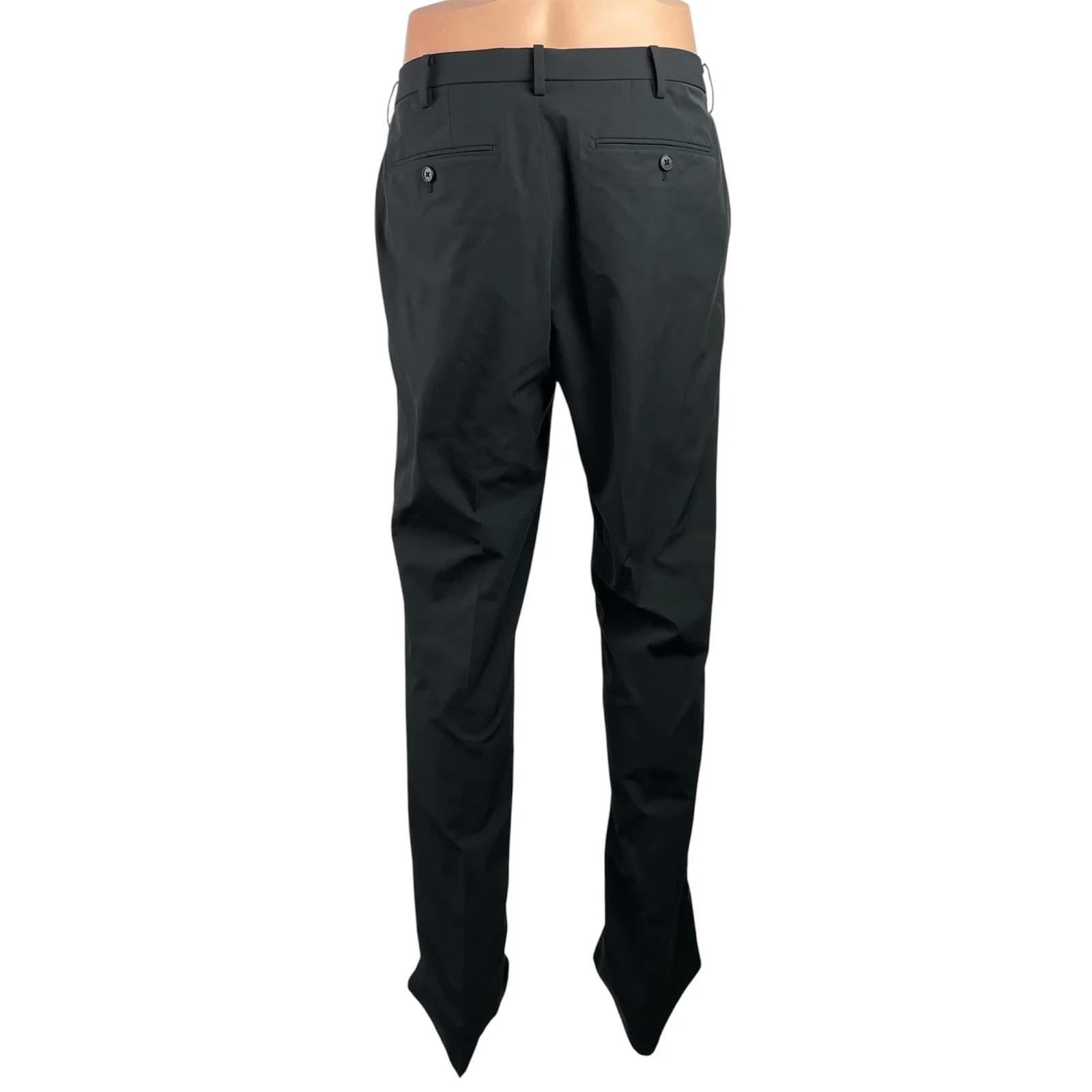 NEW Uniqlo AirSense Men's Gray High Waisted Straight Leg Trousers Dress Pants 33 - Image 3