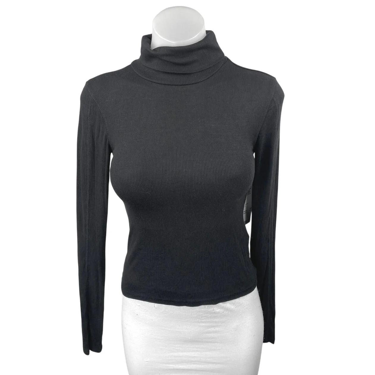 NEW Urban Outfitters BDG Black Ribbed Knit Turtleneck Long Sleeve Sweater Top S