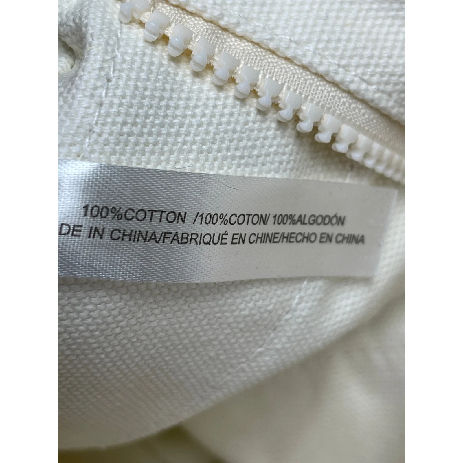 NEW Urban Outfitters BDG Serena White Canvas Zipper Mini Tote Bag Handbag OS - Image 6