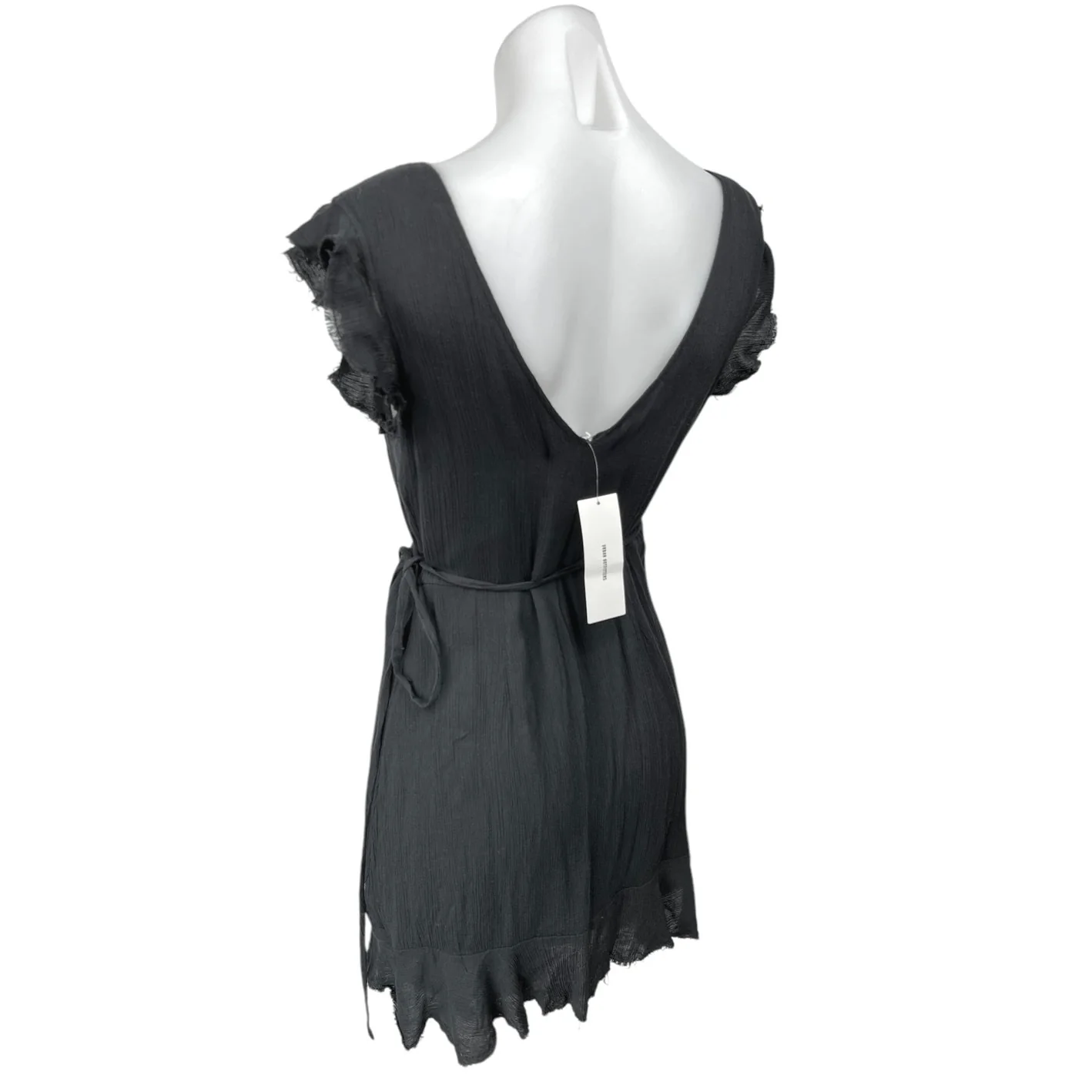 NEW Urban Outfitters Kimchi Blue Sleeveless V-Neck Ruffle Mini Wrap Dress Sz S - Image 2