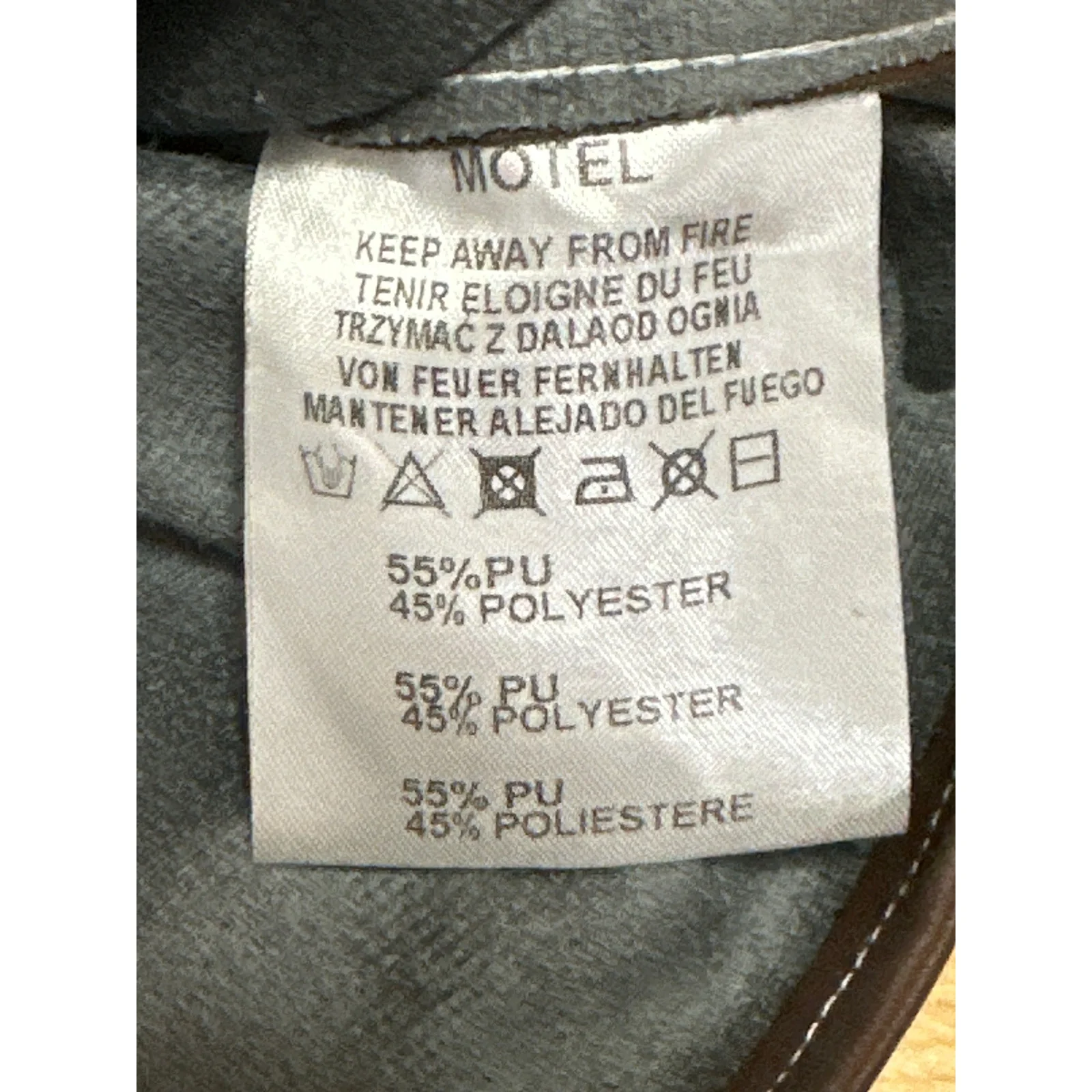 NEW Urban Outfitters Motel Brown Faux Vegan Leather Mini Pencil Bodycon Skirt S - Image 5