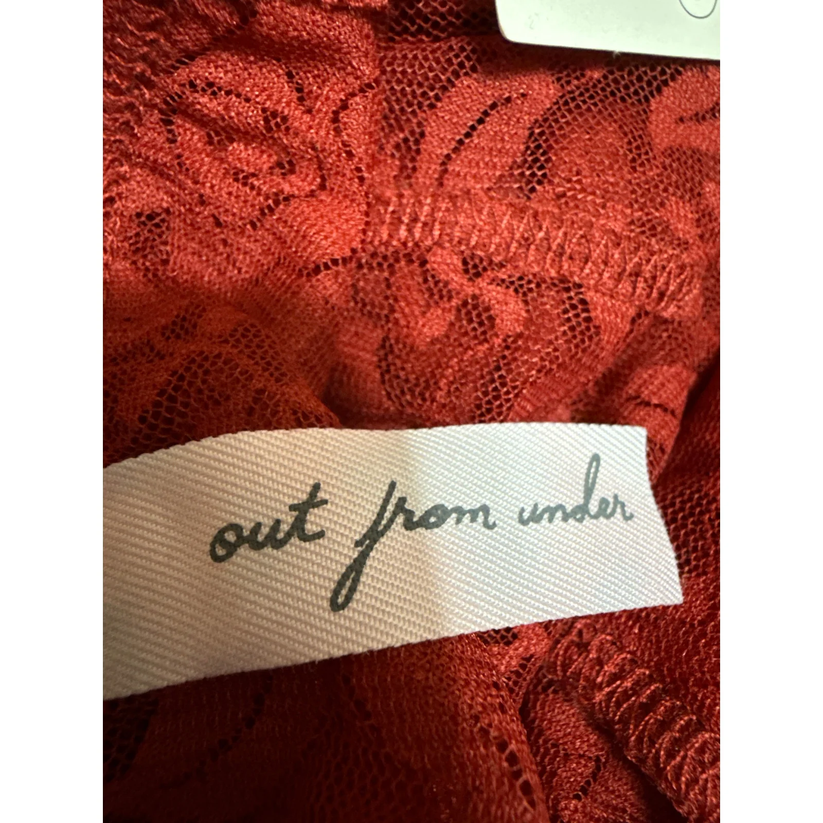 NEW Urban Outfitters Rouge Red Sheer Lace Cami Sleeveless Floral Night Dress XS - Image 5