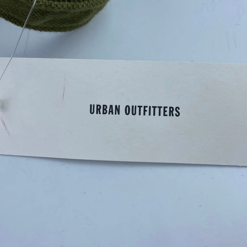 NEW Urban Outfitters Women's Army Green Smiley Patch Distressed Canvas Tote Bag - Image 7