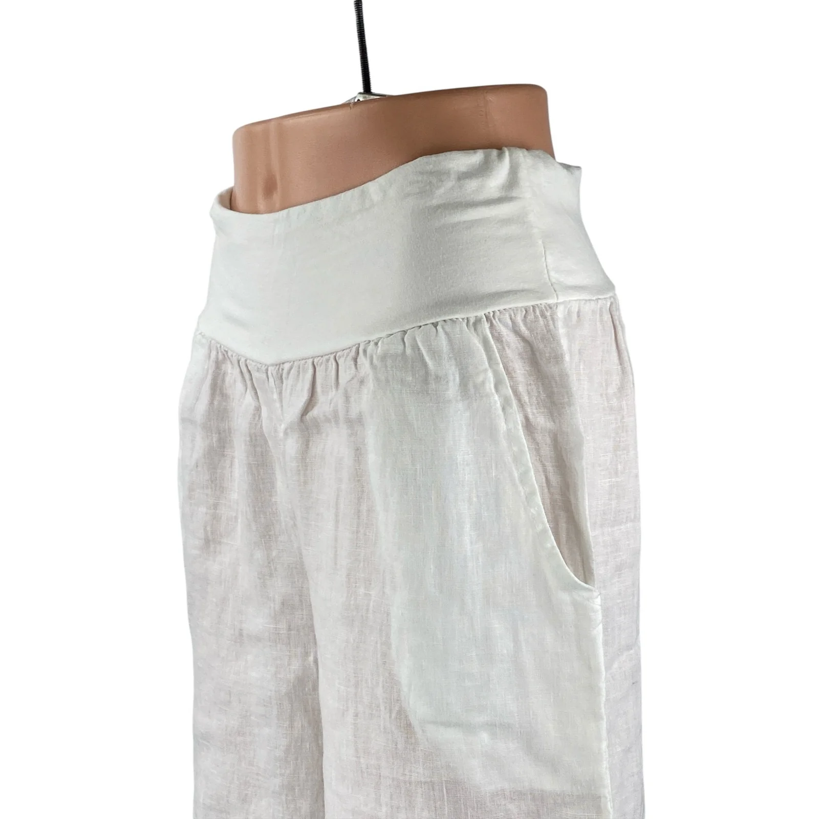 NEW Venti6 White Green Ombre High Rise Wide Leg Baggy Palazzo Trousers Pants S - Image 2