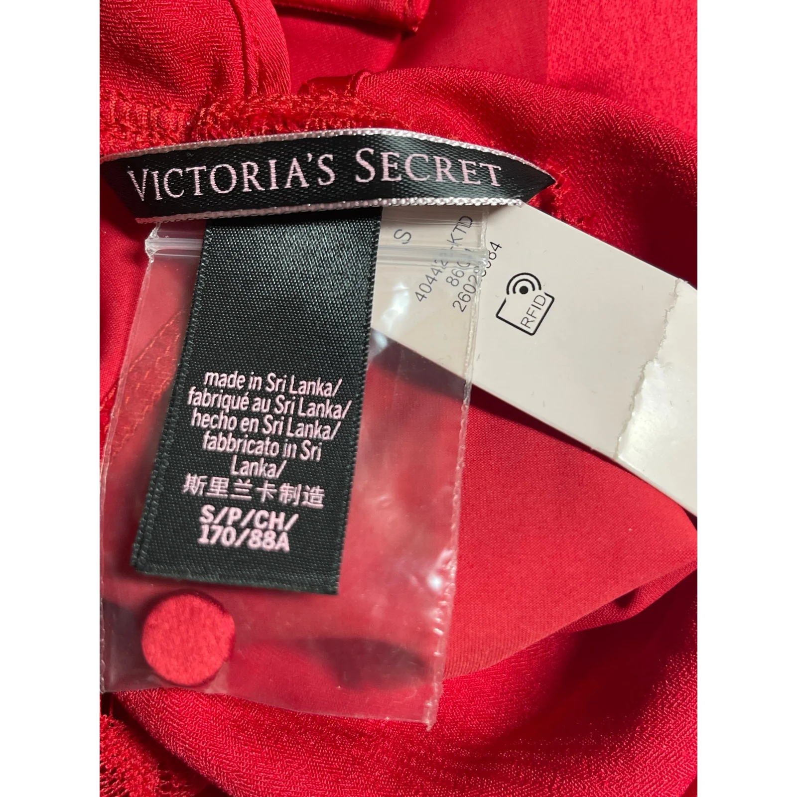 NEW Victoria’s Secret Red Silk Satin Lace Cowl Neck Camisole Lingerie Bodysuit S - Image 3