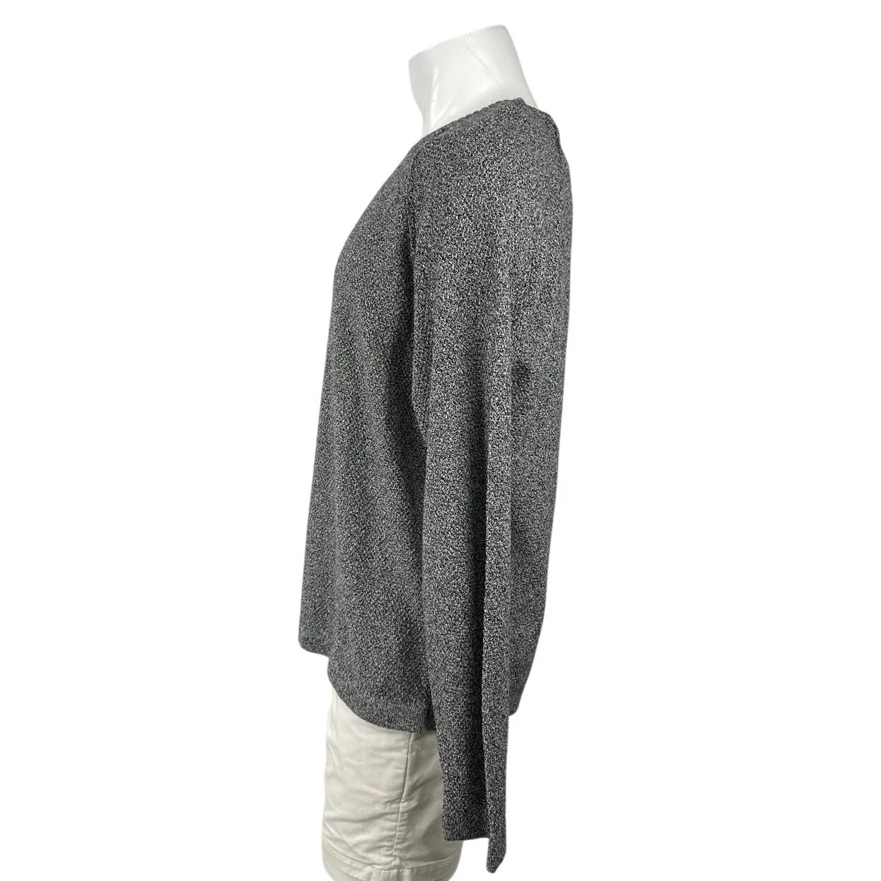 NEW Weatherproof Men Gray Knit Textured Crew Neck Long Sleeve Sweater Top Size L - Image 3