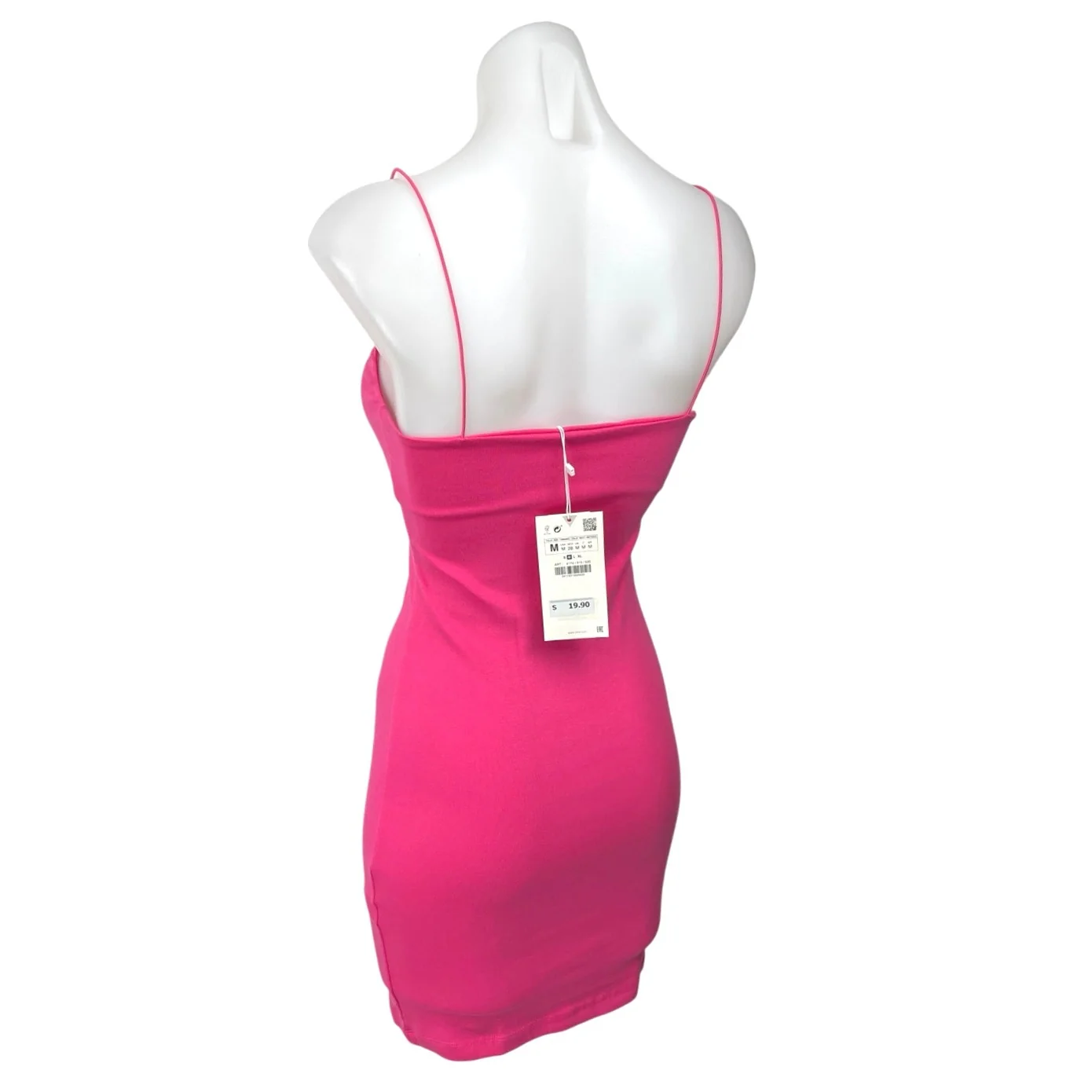 NEW Zara Pink Knit Sleeveless Cami Camisole Mini Bodycon Sweater Tank Dress Sz M - Image 2