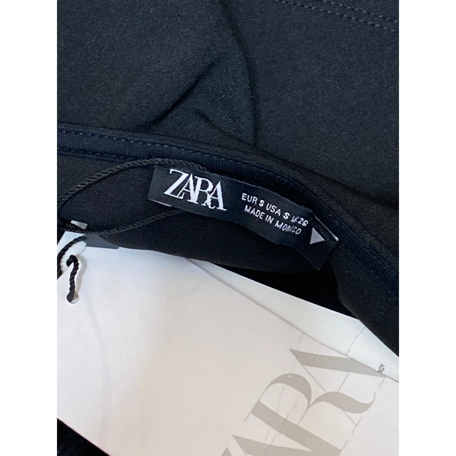 NEW Zara Women's Black Square Neck Notch Sleeveless Cami Tank Crop Top Size S - Image 5