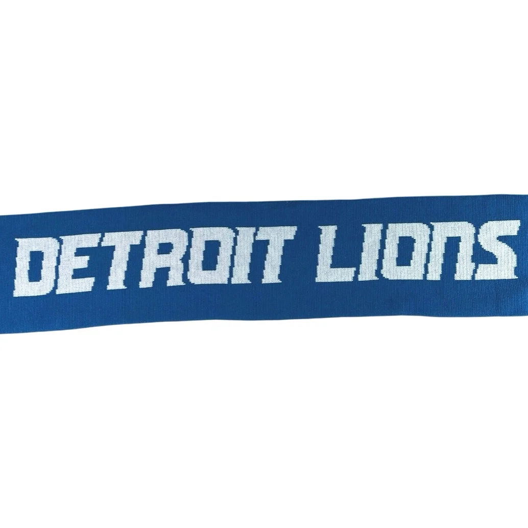 NFL Football Detroit Lions Priority Health Logo Fringe Promotional Wrap Scarf OS - Image 2