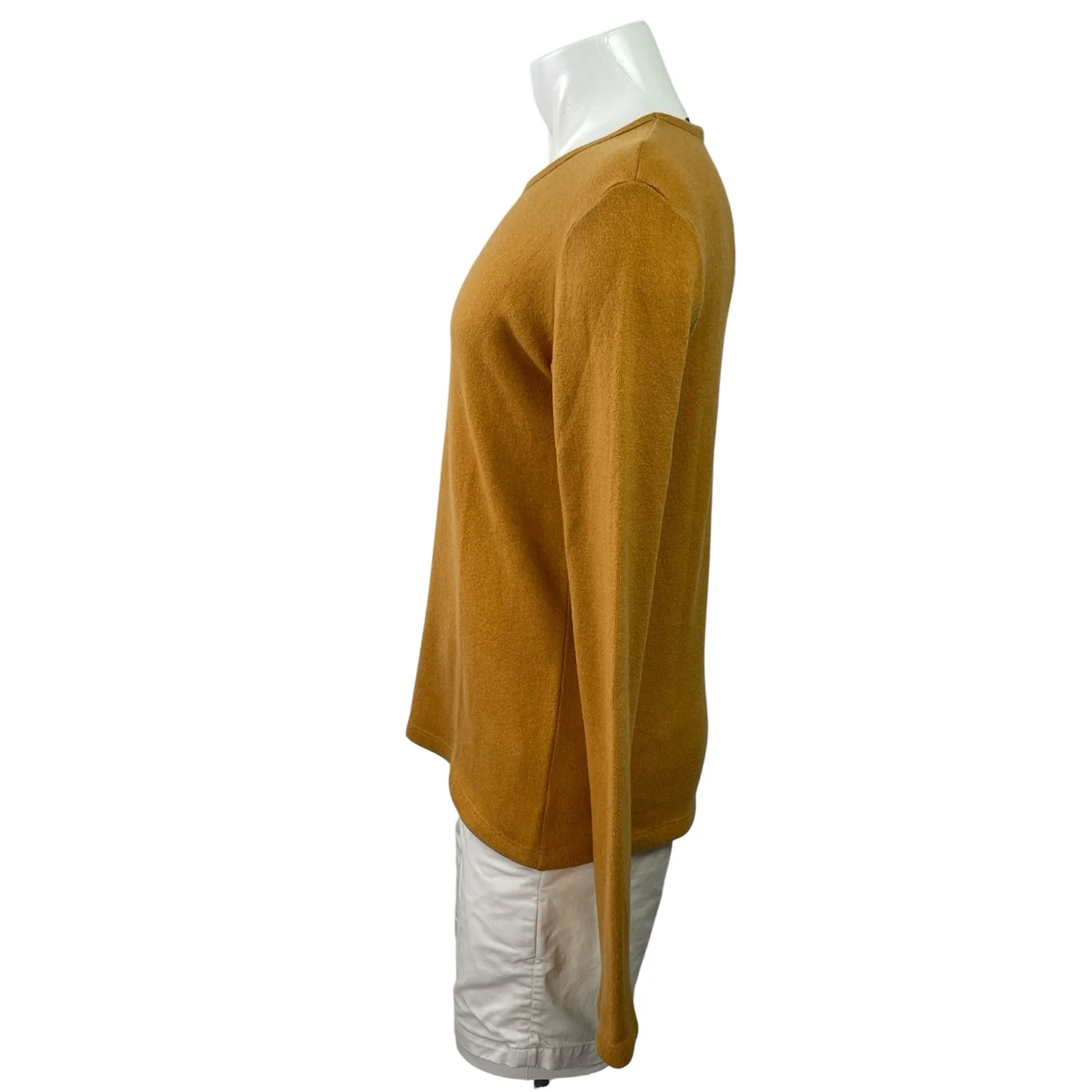 Nicolo Romano Men's Yellow Mustard Long Sleeve Knit Pullover Sweater Top Size L - Image 2