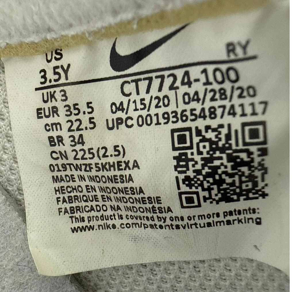 Nike Air Force 1 Low AN20 Kids White Black Sneakers Shoes Sz 3.5 Yrs Old (33.5) - Image 9