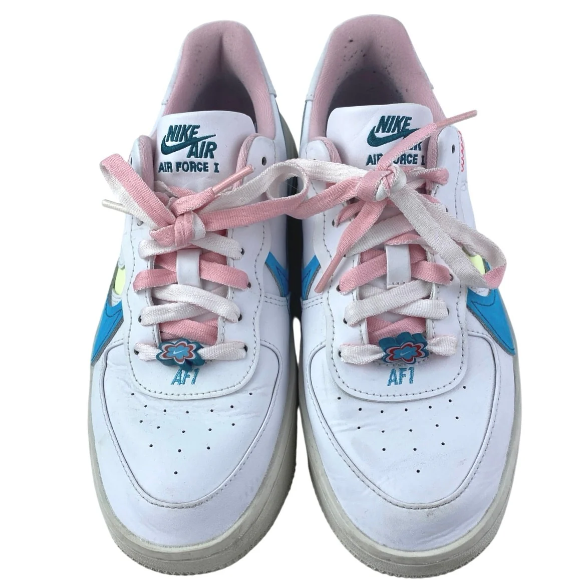 Nike Air Force 1 PLT.AF.ORM Women's White Pastel Low Top Athletic Sneakers 8.5 - Image 2