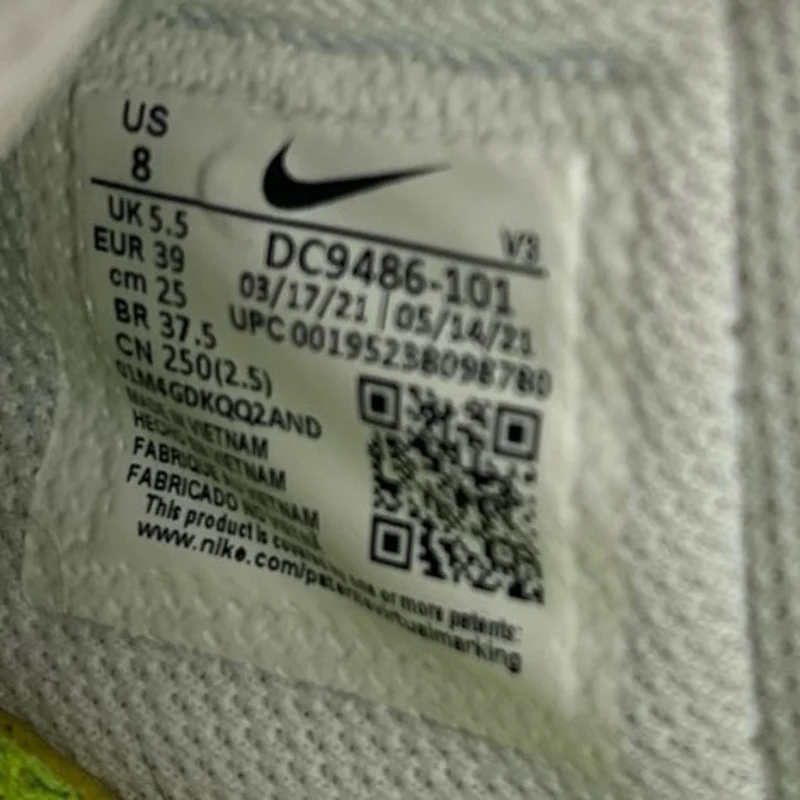 Nike Air Force 1 White Low Top Lace Up Round Toe Walking Sneakers Shoes Size 8 - Image 6