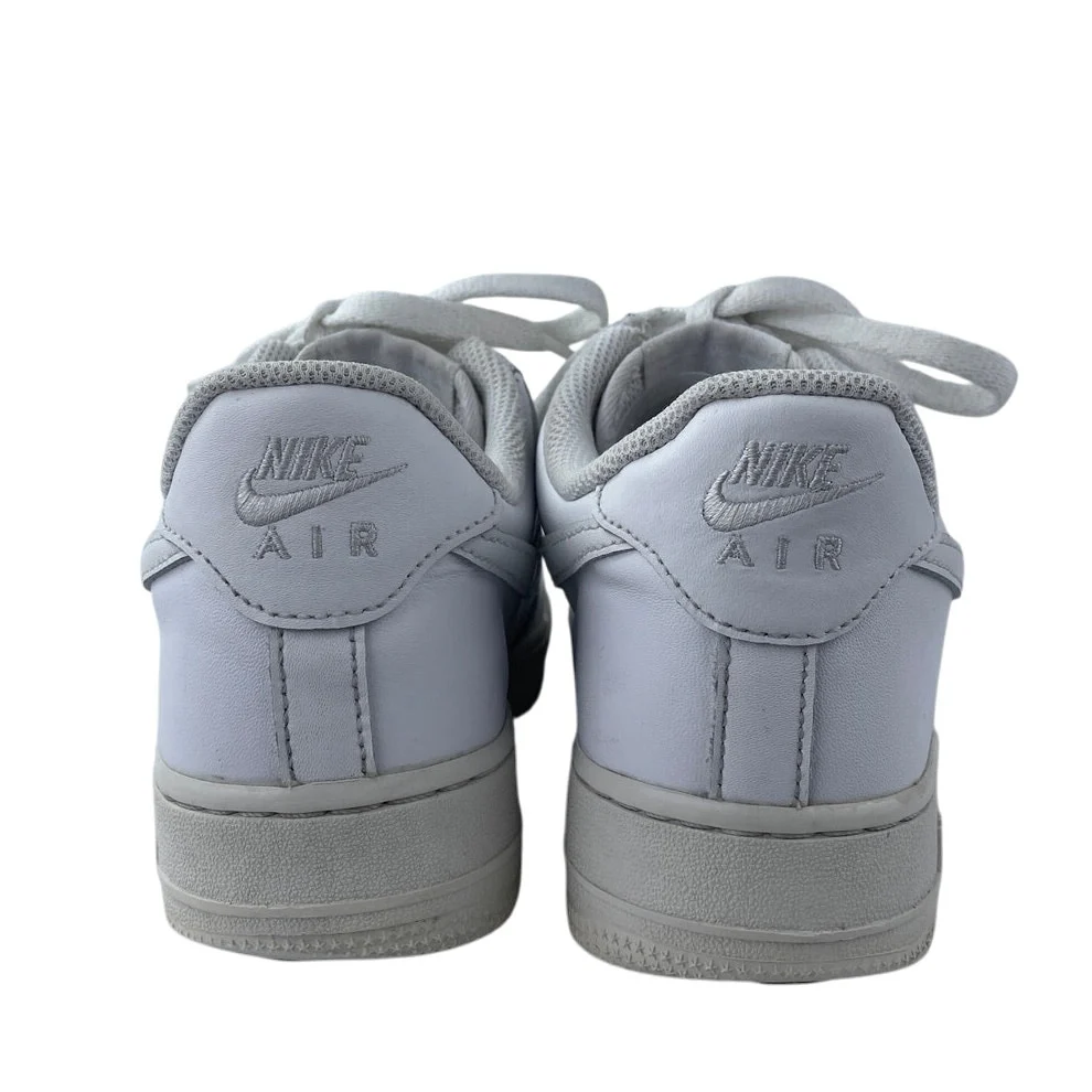 Nike Air Force 1 Women's White Leather Low Top Lace Up Athletic Sneakers Shoes 8 - Image 3
