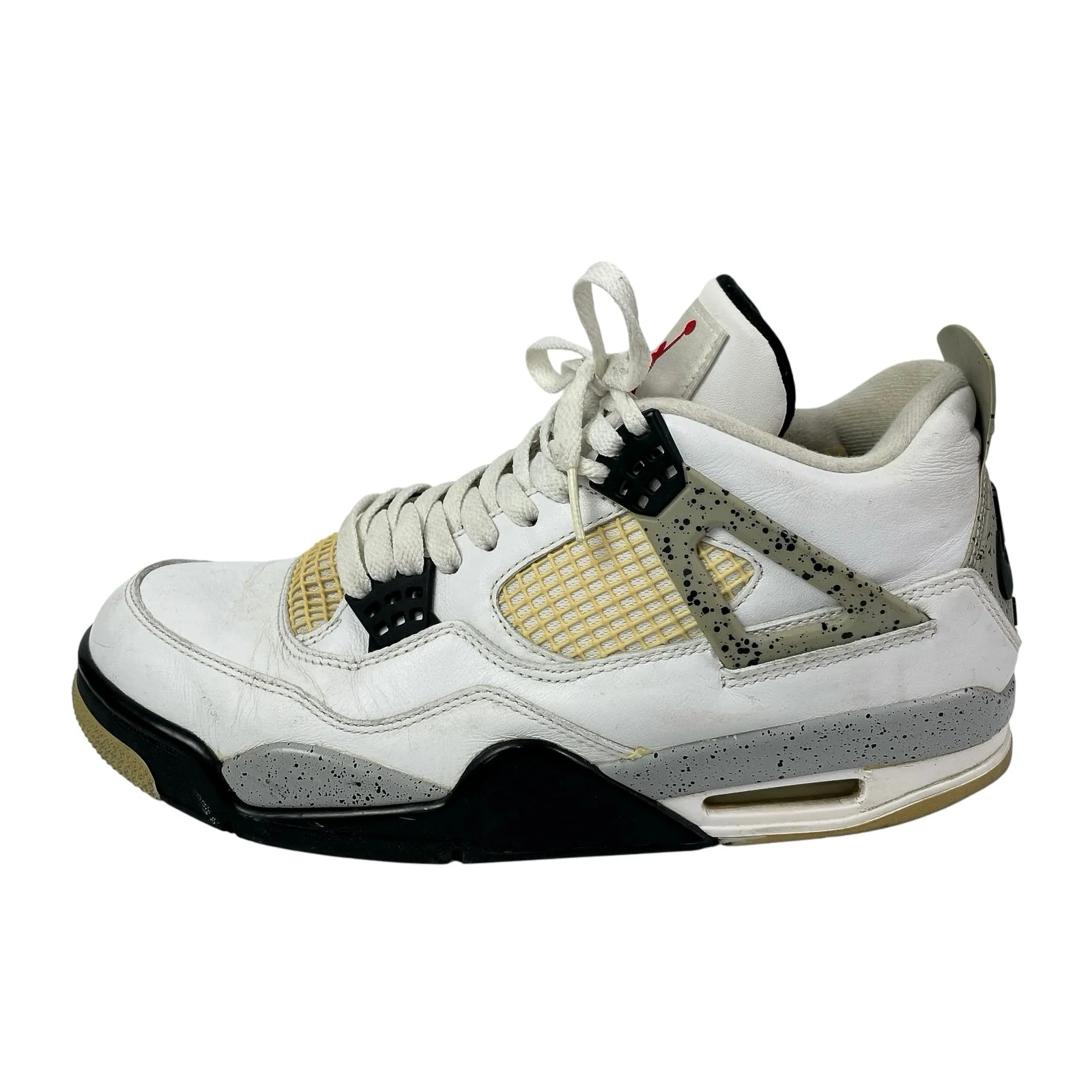 Nike Air Jordan 4 Retro Men's White Athletic Basketball Sneakers Shoes Size 9.5