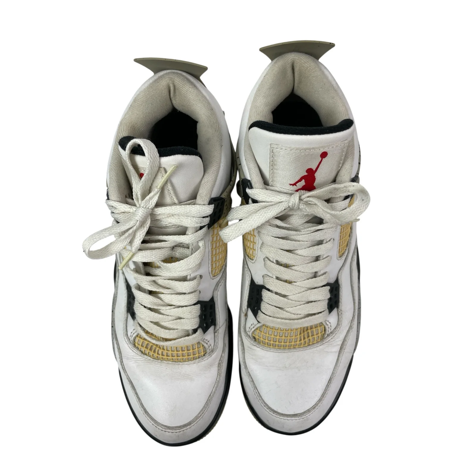 Nike Air Jordan 4 Retro Men's White Athletic Basketball Sneakers Shoes Size 9.5 - Image 3
