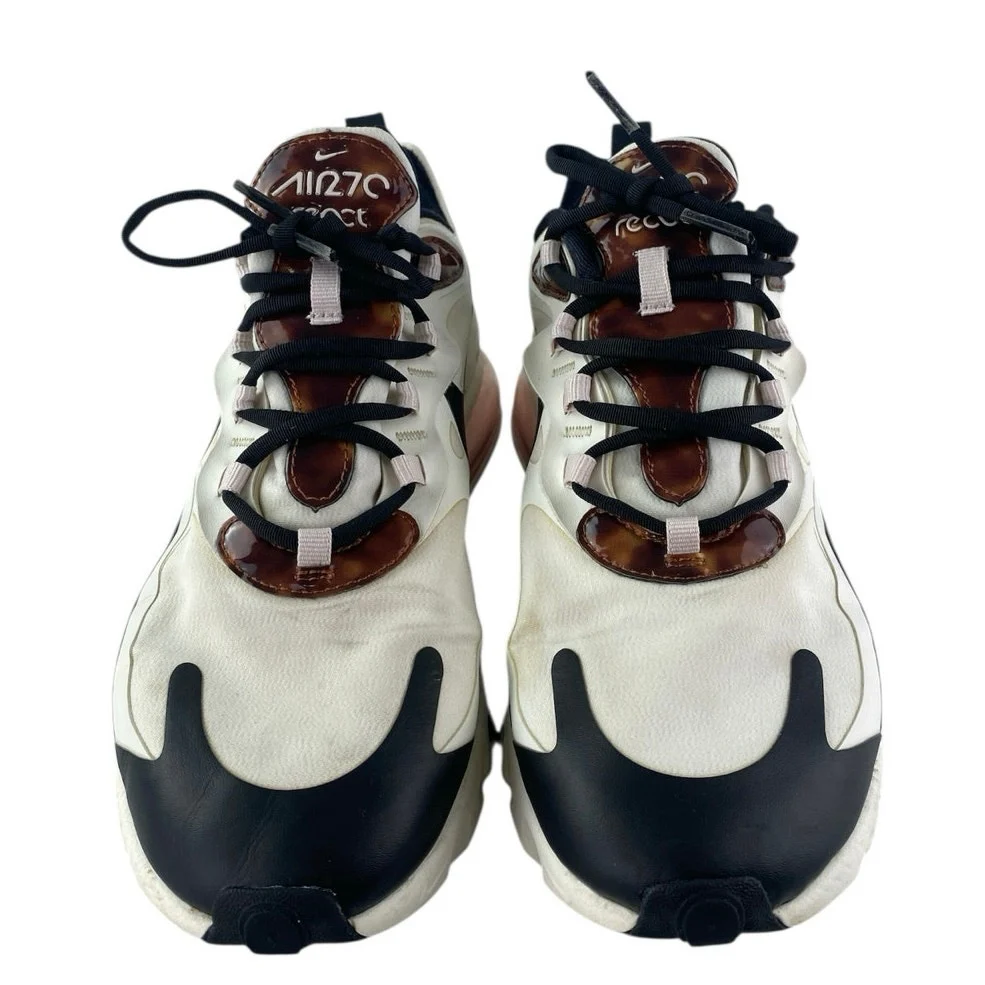 NIKE Air Max 270 React Women's White Black Low Top Athletic Sneakers Shoes 8.5 - Image 2
