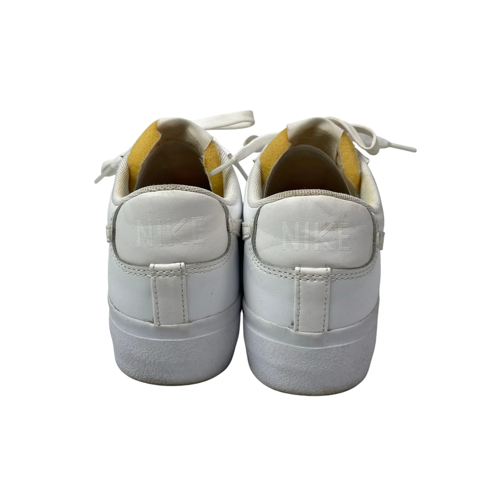 Nike Blazer Low Platform Women's Triple White Lace Up Casual Sneakers Shoes 8.5 - Image 3