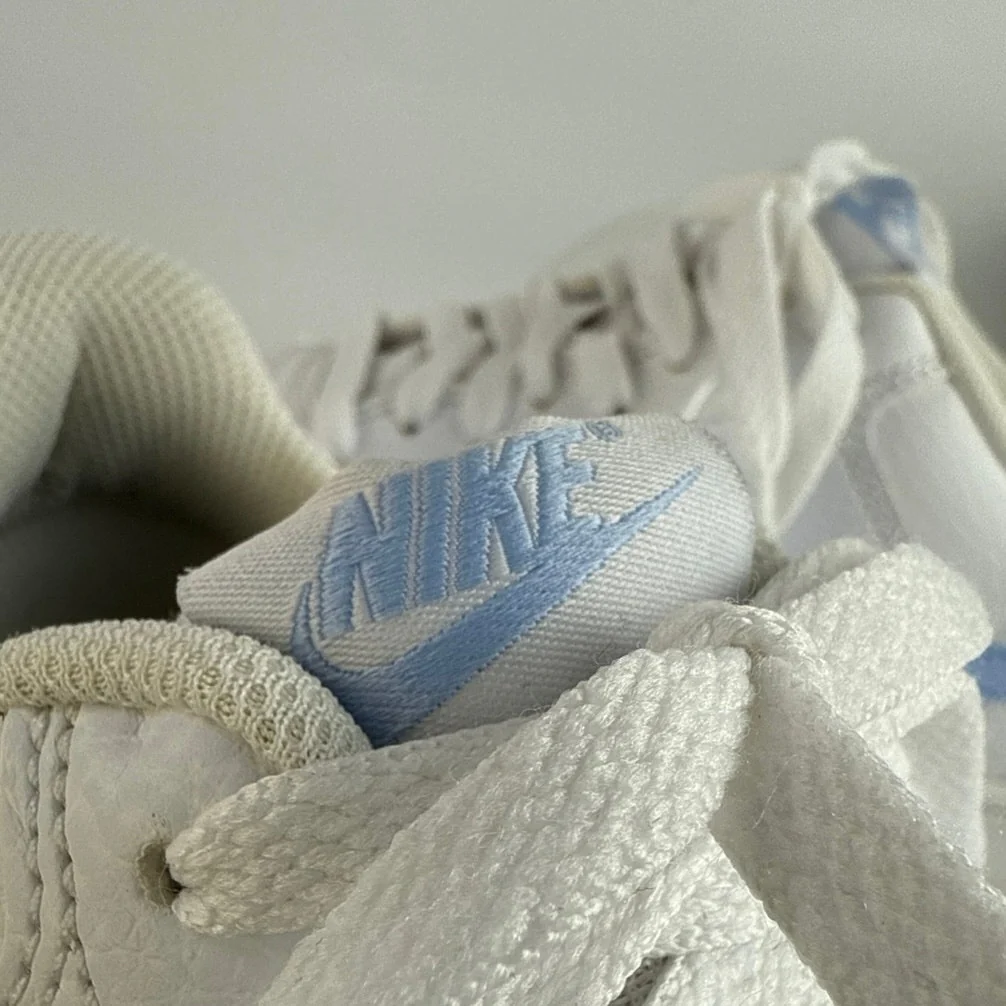 Nike Court Vision Low White Blue Lace up Low Top Athletic Sneakers Shoes Sz 7.5 - Image 7