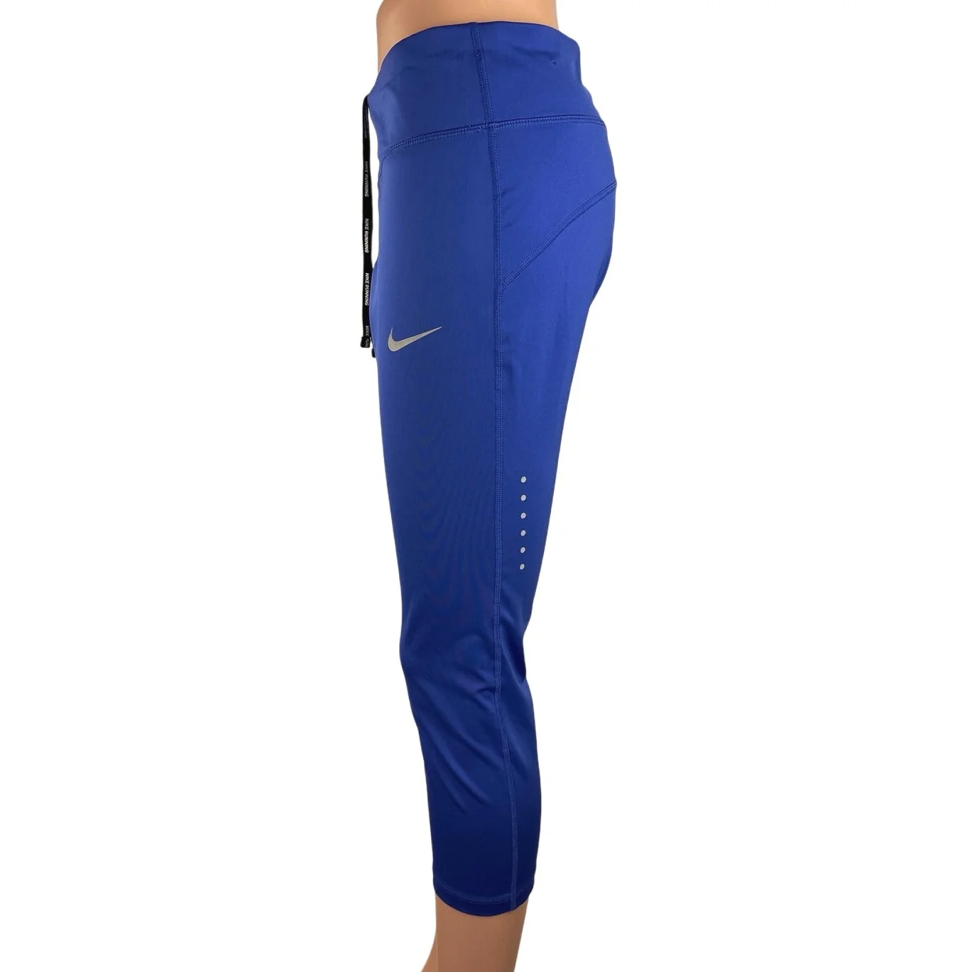 Nike Dri-Fit Blue Power Epic Run Compression Mid Rise Cropped Leggings Size L - Image 2