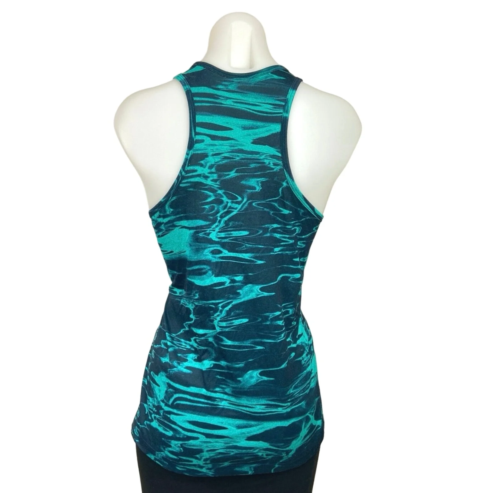 Nike Dri-Fit Blue Racer Back Sleeveless Scoop Neck Active Yoga Tank Top Size L - Image 3