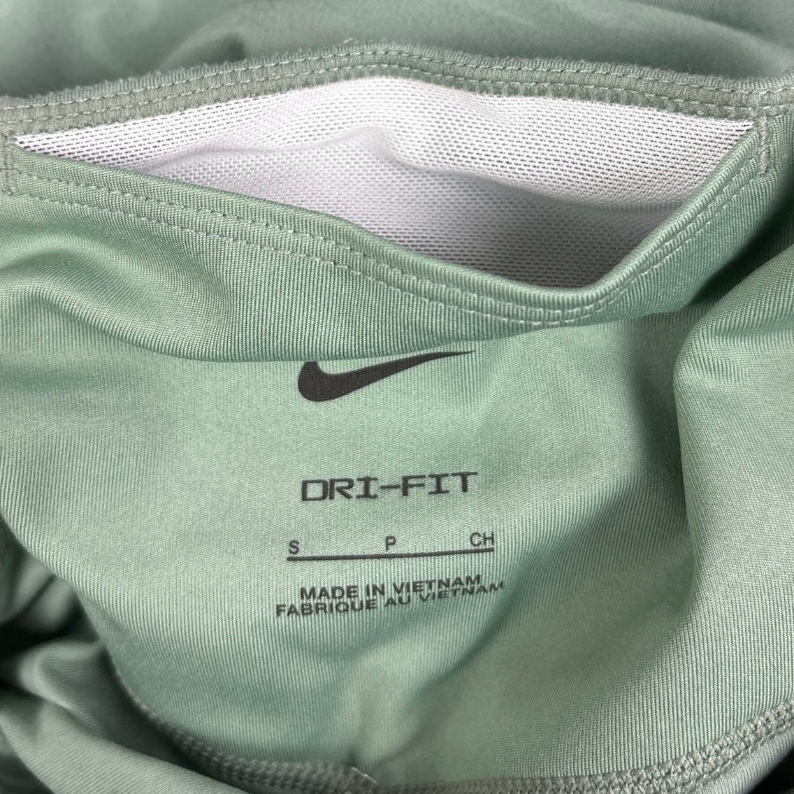 Nike Dri-Fit Check Logo Icon Mint Sage Green Pull-On Athletic Leggings Size S - Image 7