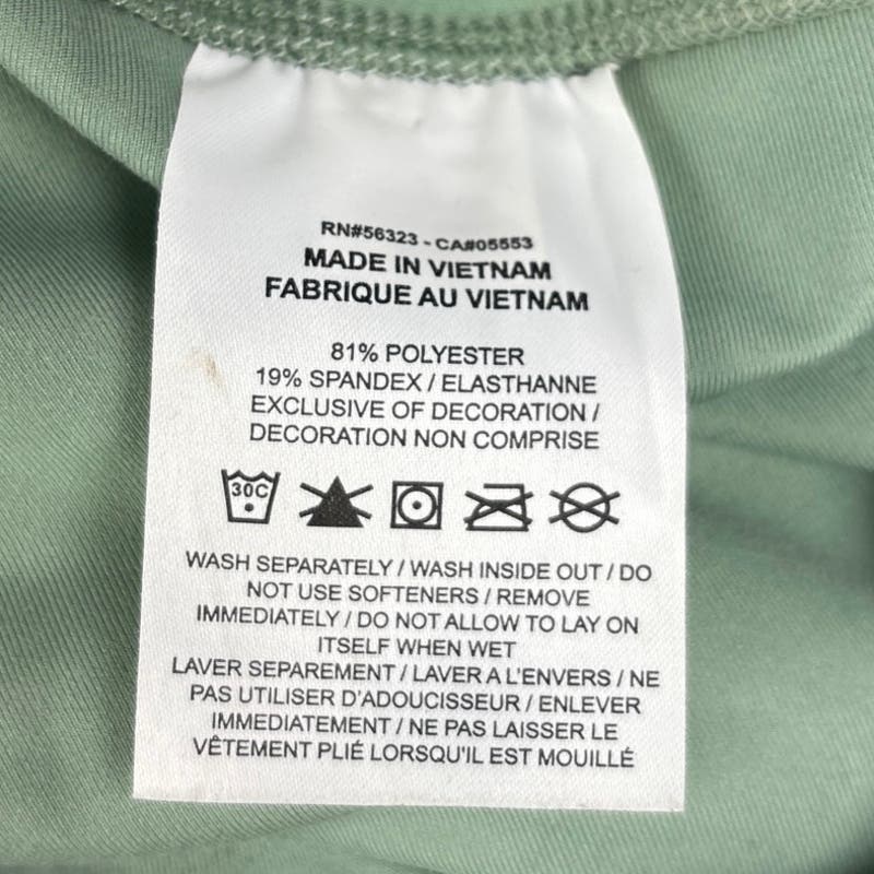 Nike Dri-Fit Check Logo Icon Mint Sage Green Pull-On Athletic Leggings Size S - Image 8