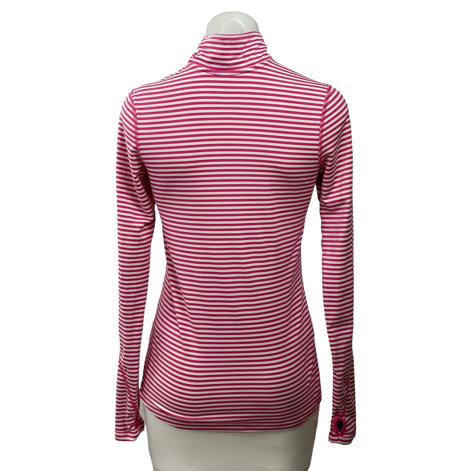 Nike Dri Fit Pink 1/4 Zip High Neck Long Sleeve Athletic Running Top Size XS - Image 3