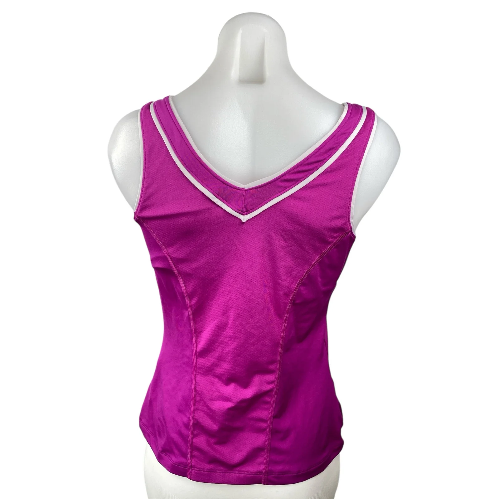 Nike Dri Fit Smash Classic Purple V Neck Yoga Workout Athletic Tank Top Size M - Image 4
