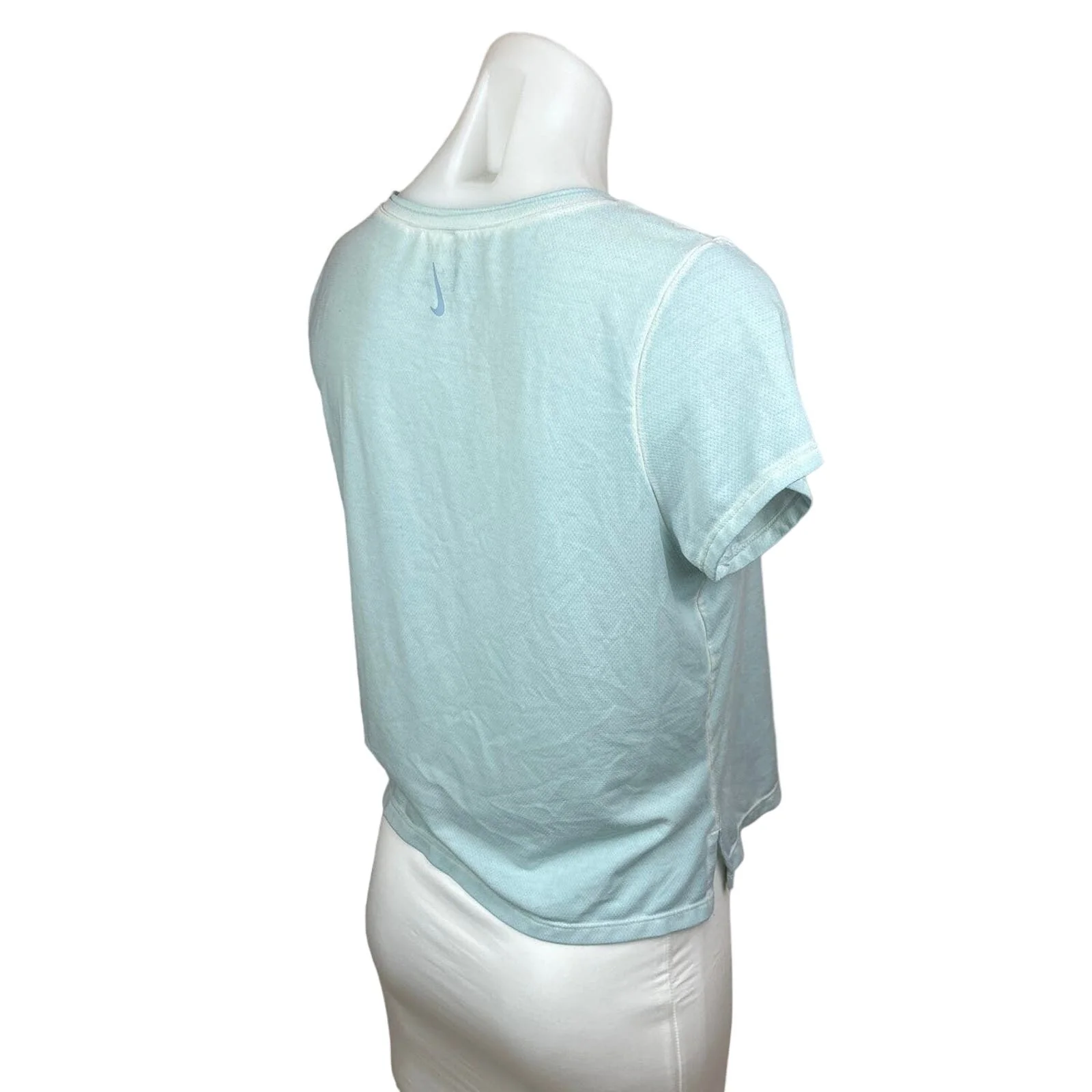Nike Dri Fit Women's Blue Breathable Crew Neck Short Sleeve Basic T Shirt Size S - Image 3