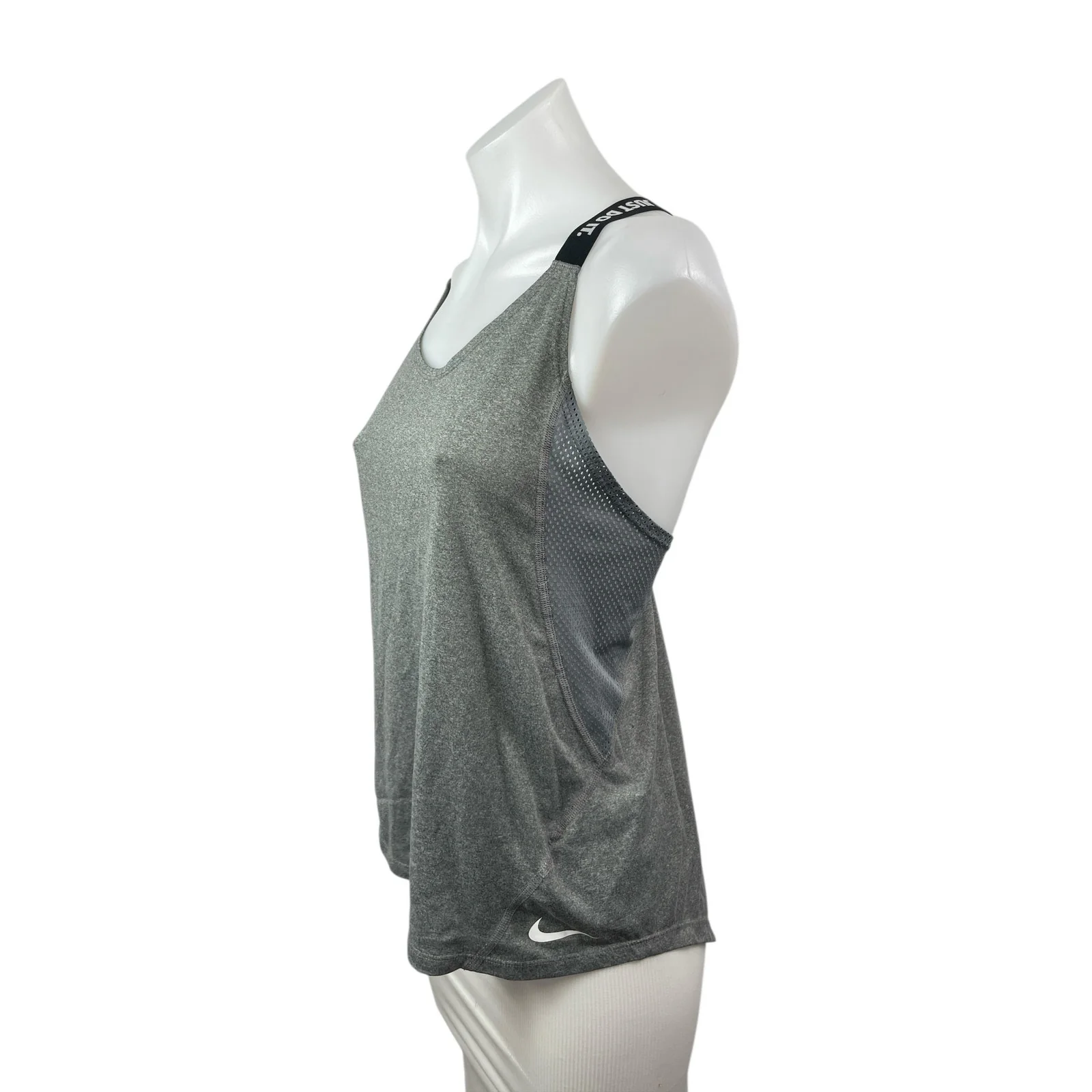Nike Dri Fit Women's Gray Crossback Running Yoga Workout Athletic Tank Top Sz M - Image 3