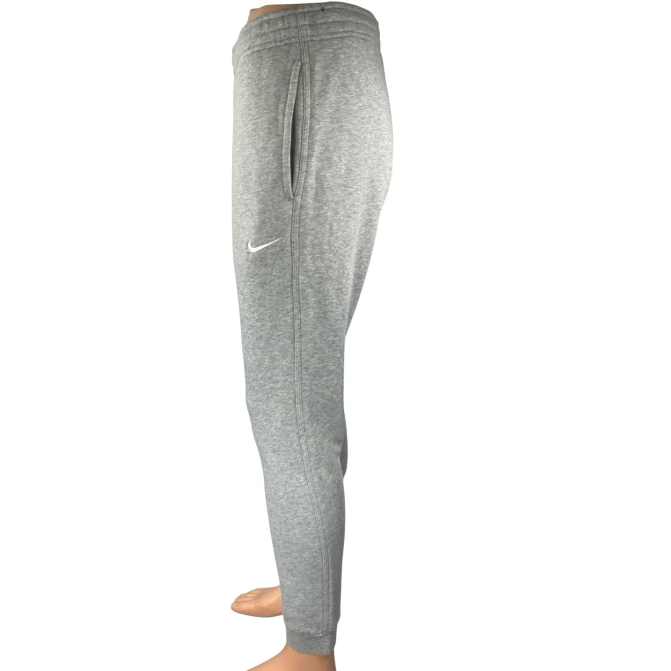Nike Mens Gray Heather Fleece Tapered Running Athletic Jogger Sweat Pants Size M - Image 2