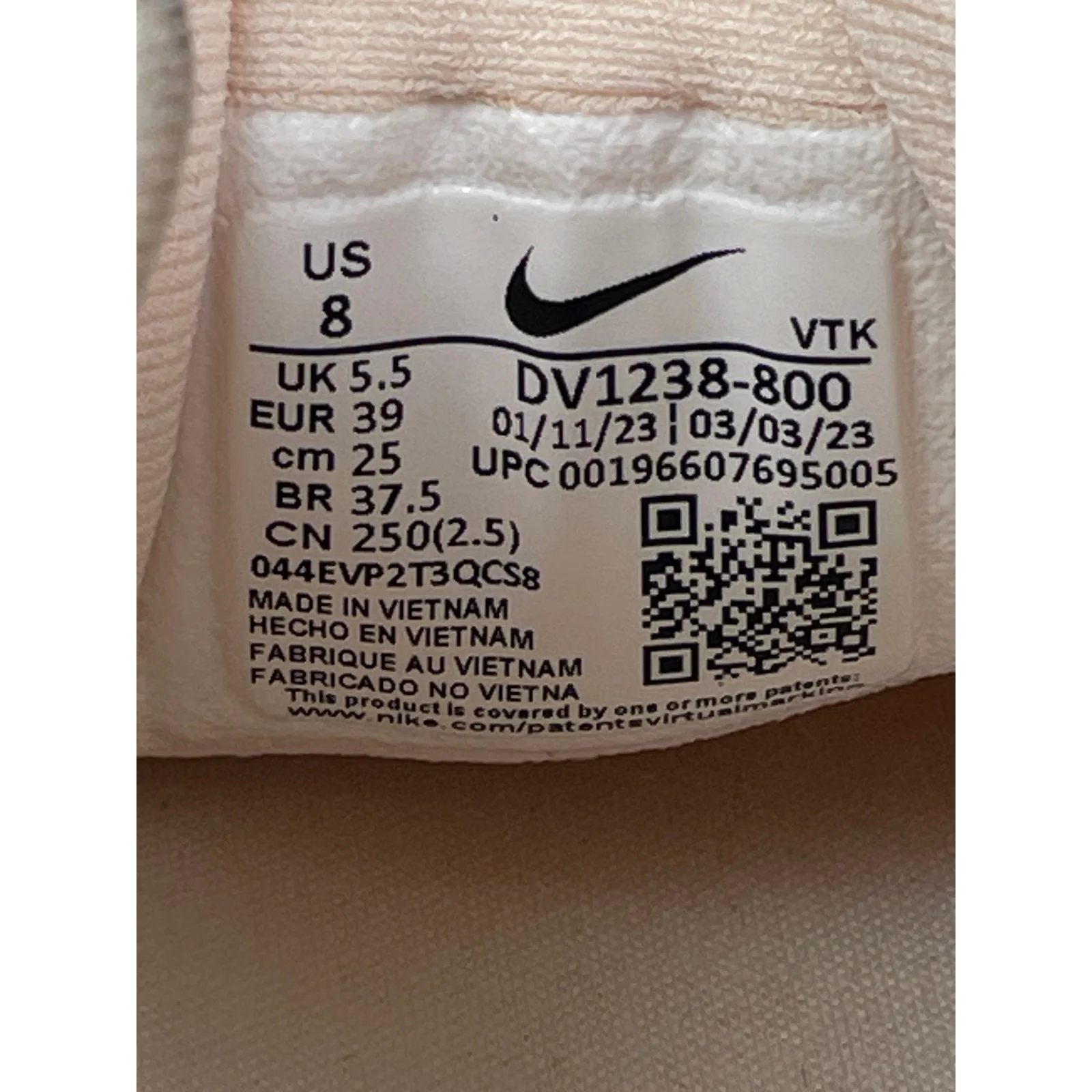 Nike Motiva Guava Ice Womens Coral Lace Up Walking Athletic Running Shoes Size 8 - Image 7