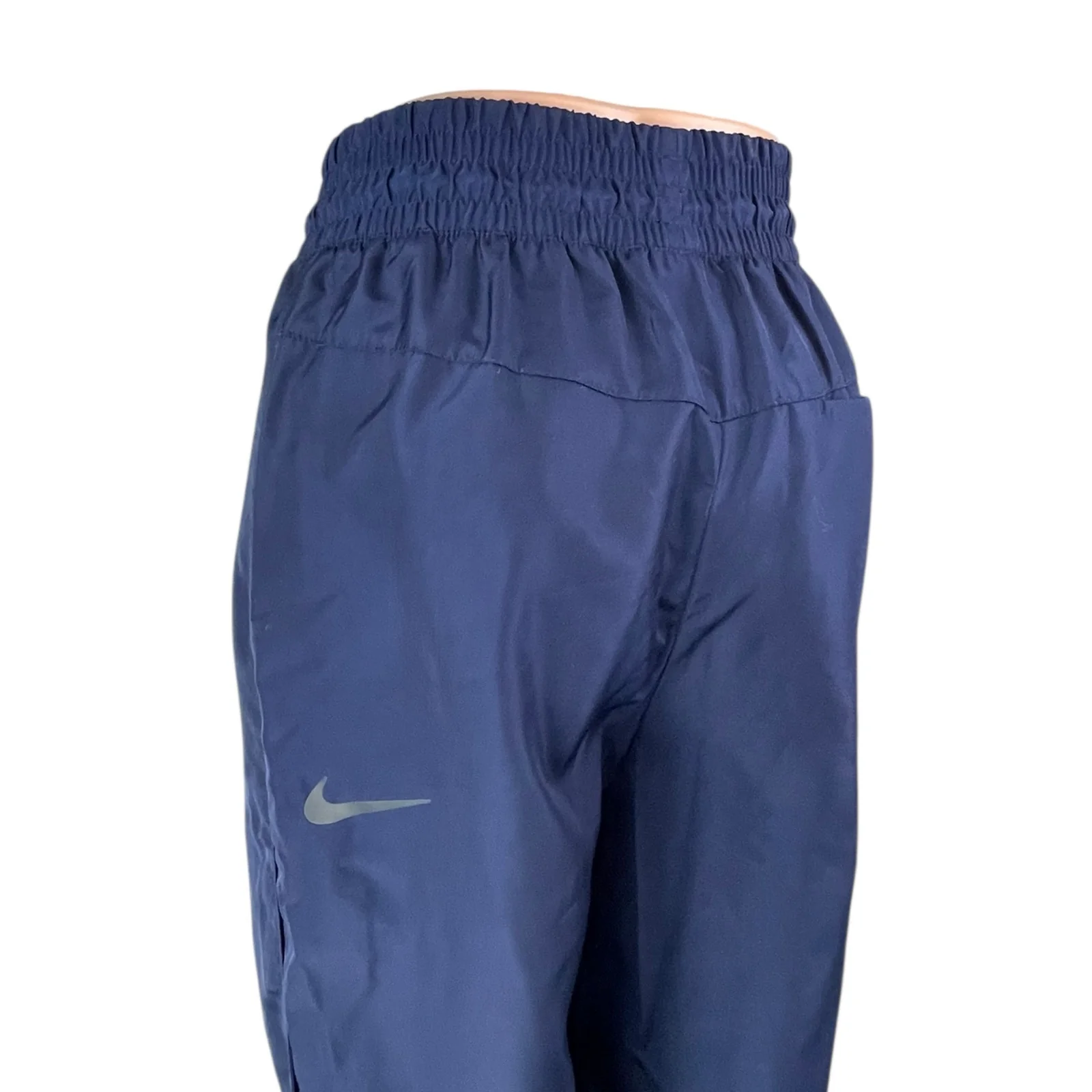 Nike Navy Blue High Rise Parachute Track Trouser Windbreaker Jogger Pants Sz XS - Image 5